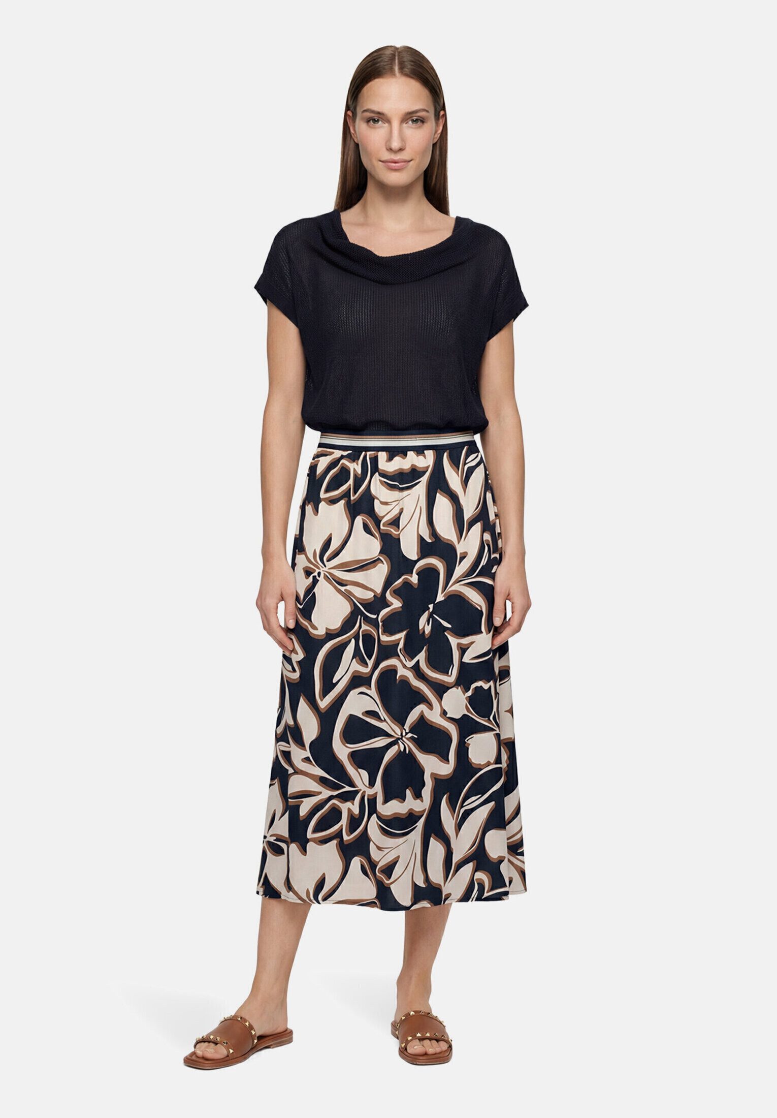 Betty Barclay Stricktop Damen mit Wasserfallausschnitt