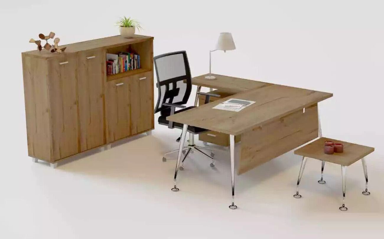 Schreibtisch), Made Arbeitstisch Holz 1x Eckschreibtisch Klassische in Europa JVmoebel Eckschreibtisch Designer Büromöbel nur (1-St.,