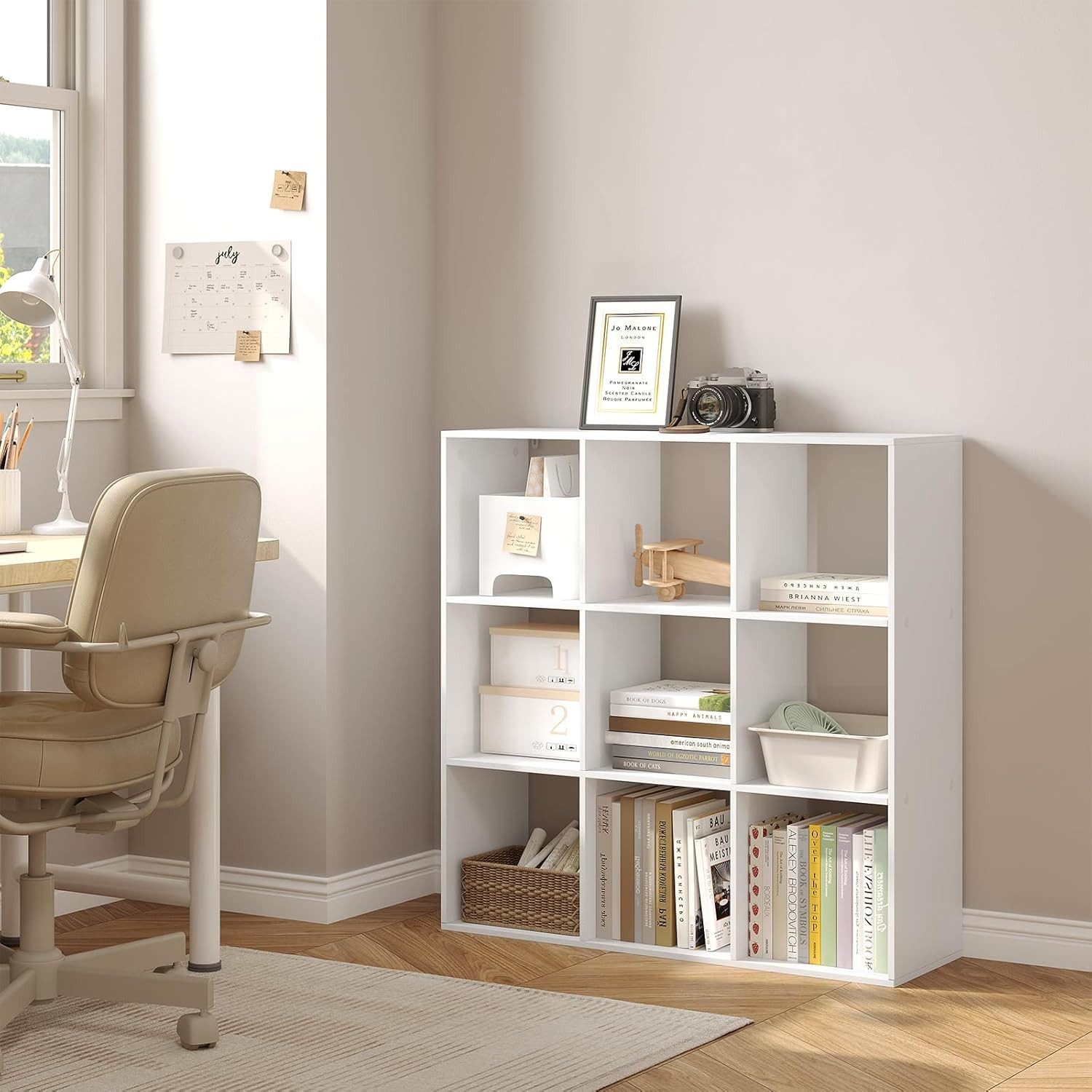 Woltu Bücherregal, Würfelregal mit 9 Fächern, offenes Regal, 94x93x29,5 cm günstig online kaufen