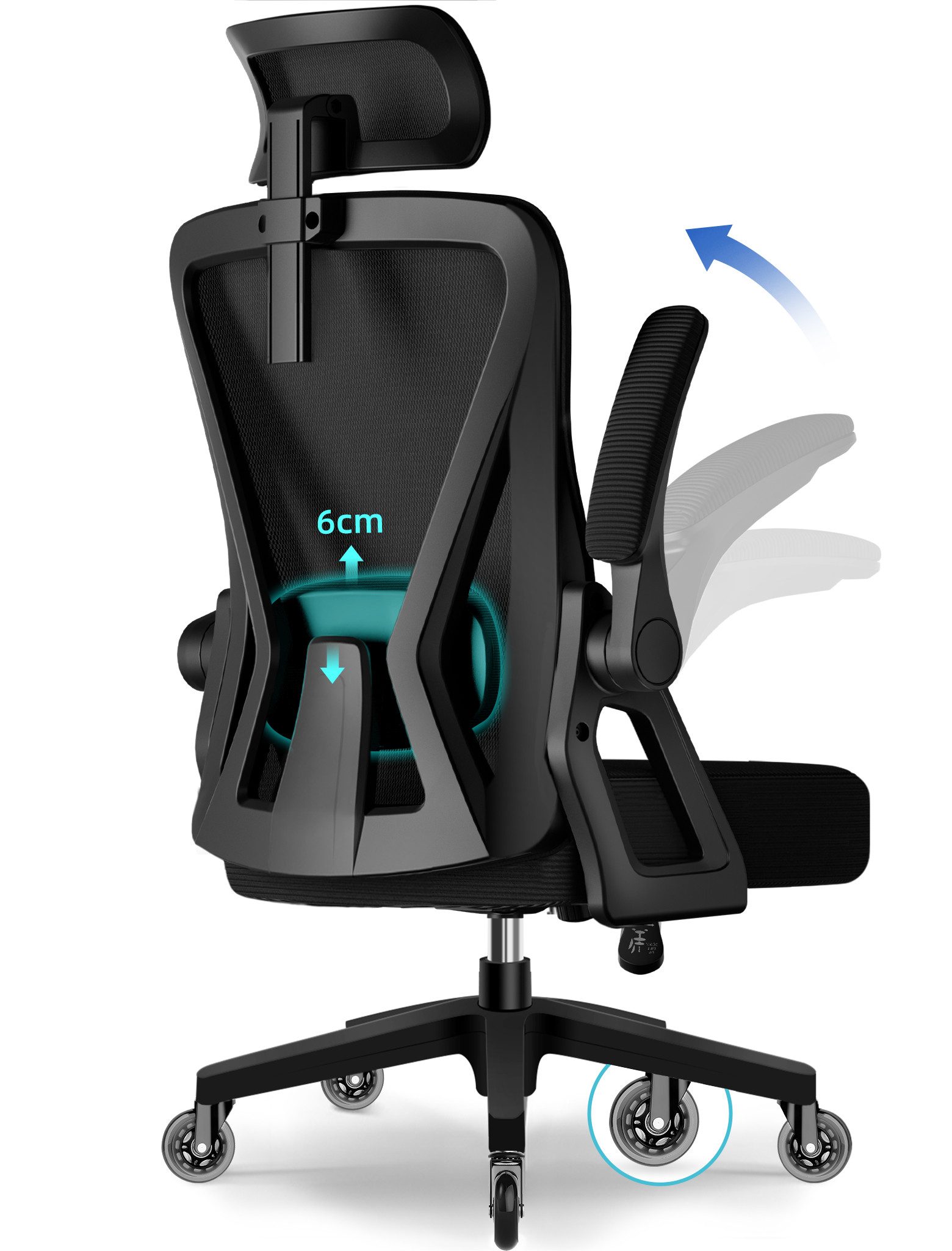 Adormii Bürostuhl Ergonomischer Bürostuhl mit klappbaren günstig online kaufen