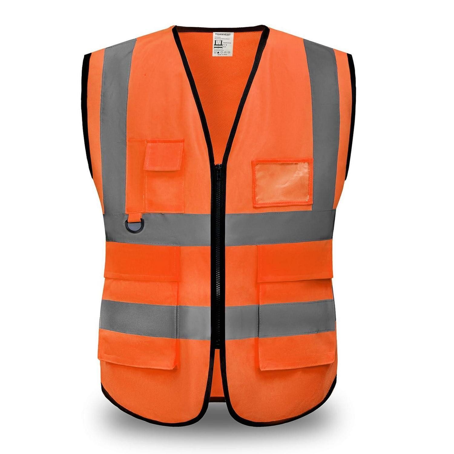 LuxusKollektion Warnweste Warnweste Reflektierend XXL Orange