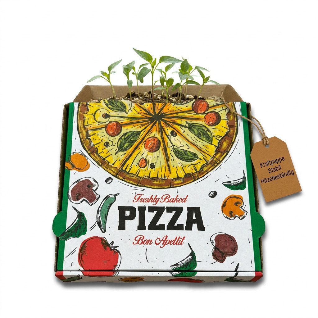 NoblesBox Karton Pizzakarton - Pizzaschachtel - Gastronomie Kraftpappe 50-200 Stk, Stabile, Kraft, Pizza Box, Pizzeria