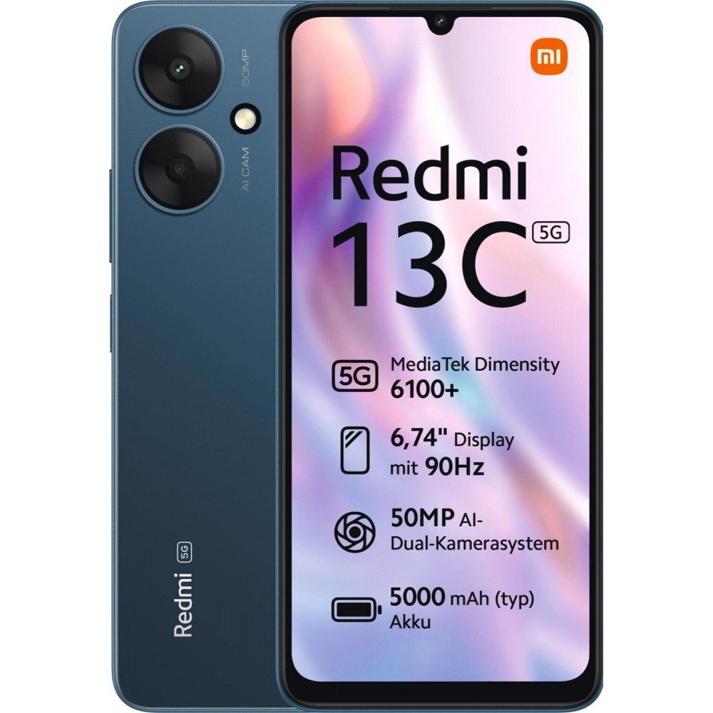 Xiaomi Redmi 13C 5G 128 GB / 4 GB - Smartphone - twilight blue Smartphone (6,74 Zoll)