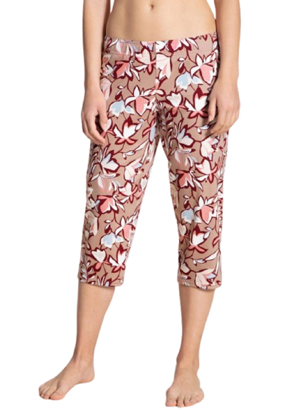 CALIDA Pyjamahose Calida Loungehose 3/4 almondine 28053 (1-tlg., 1 Stück) 3/4 Hose aus reiner Baumwolle