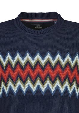 LERROS Norwegerpullover LERROS Rundhalsstricker *Graphic Norway*