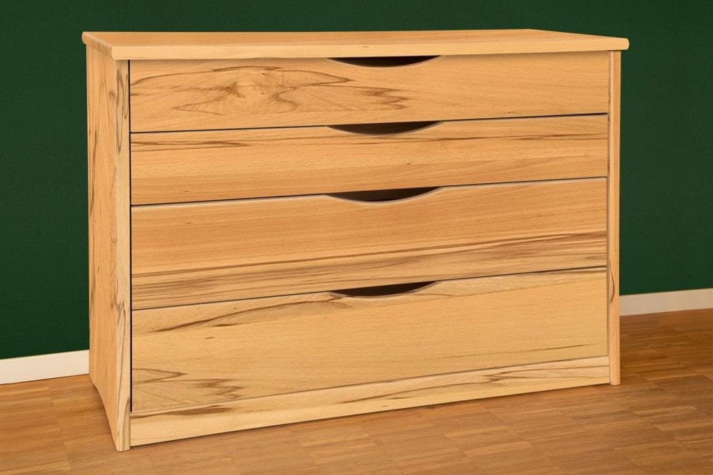geborgenschlafen Schubkastenkommode Massivholzkommode Kernbuche - KLASSIK