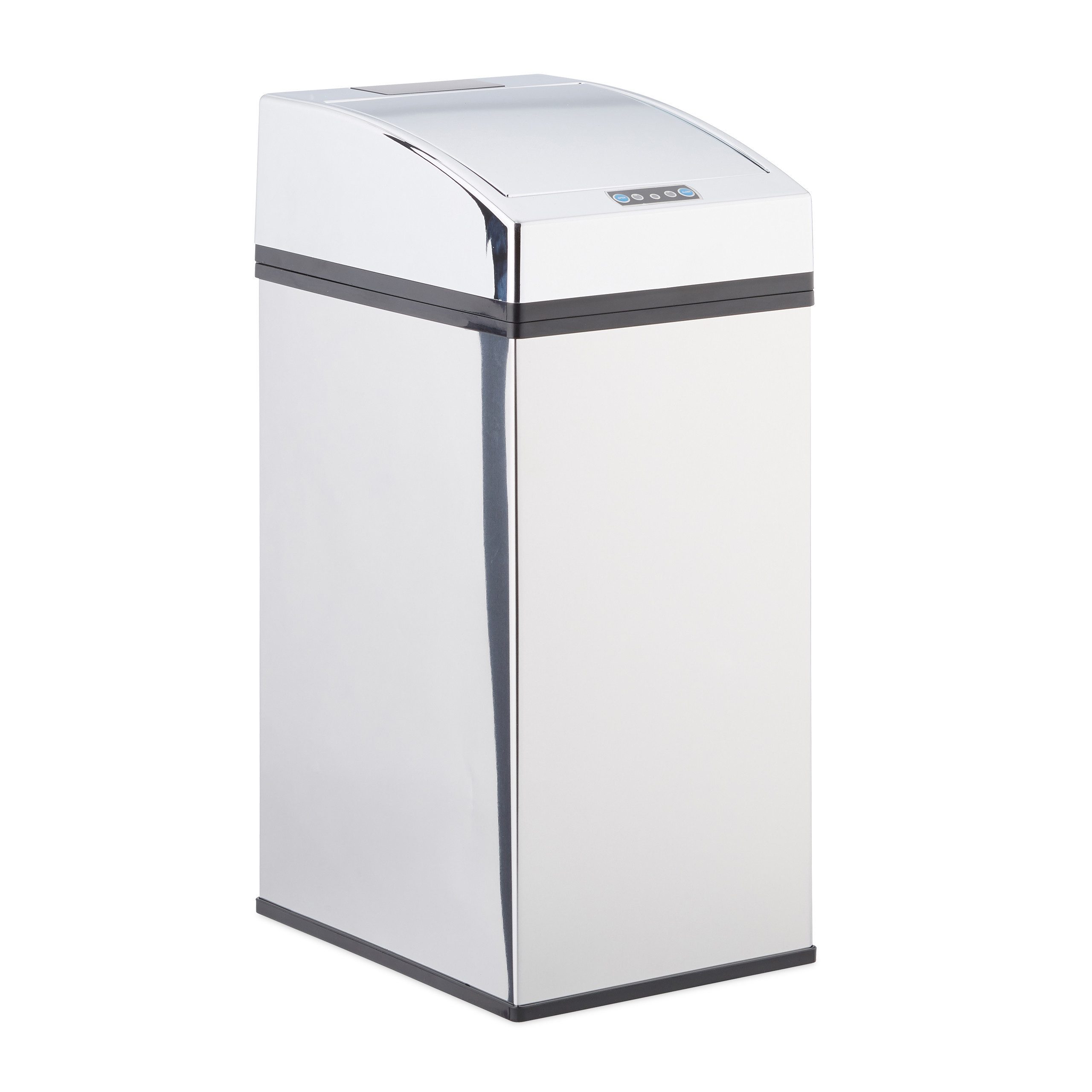 relaxdays Mülleimer Edelstahl Mülleimer mit Sensor, 7 Liter