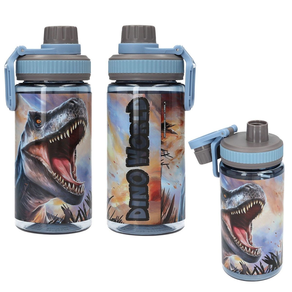 Depesche Trinkflasche DEPESCHE DINO World Trinkflasche Tritan T-Rex mit Flammen 500ml