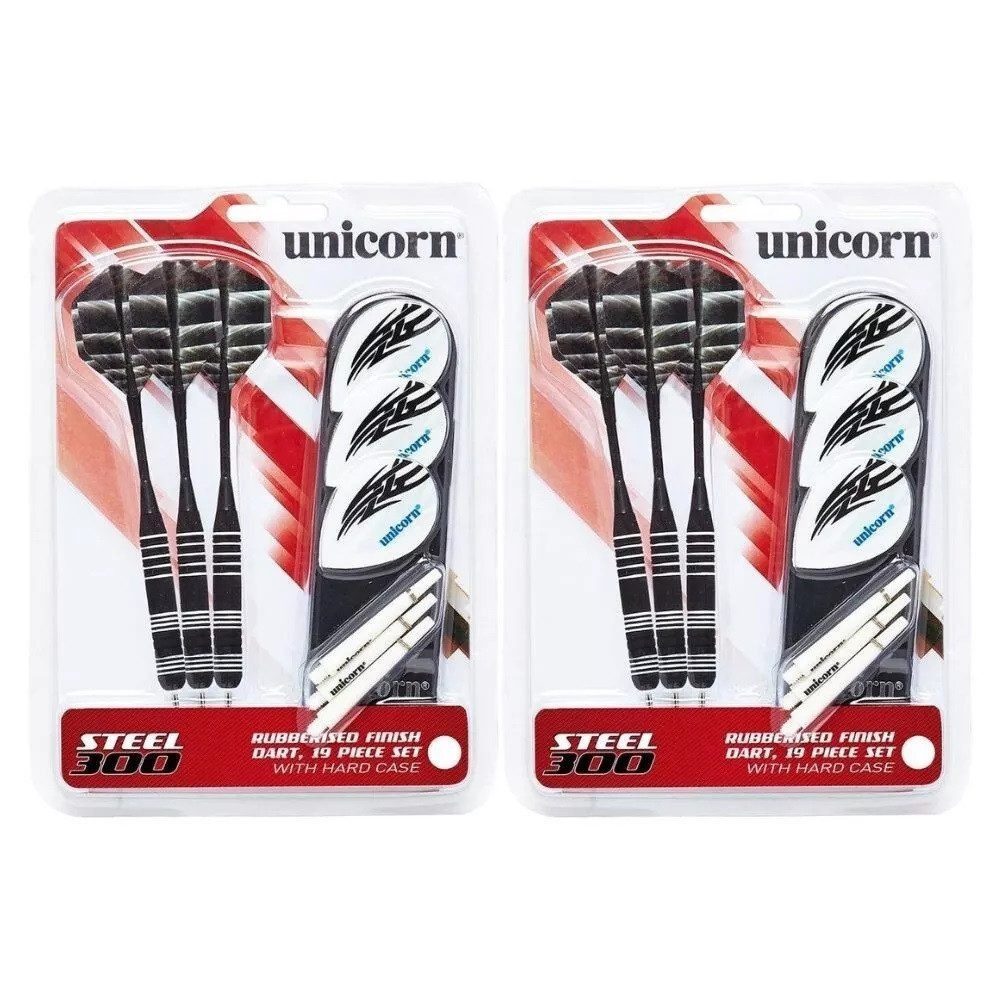 unicorn Dartpfeil [6er] 71816 Steel 300 Dart-Set mit Stahlspitze, Steel 300 Dart-Set mit Stahlspitze, 24 g [6er]