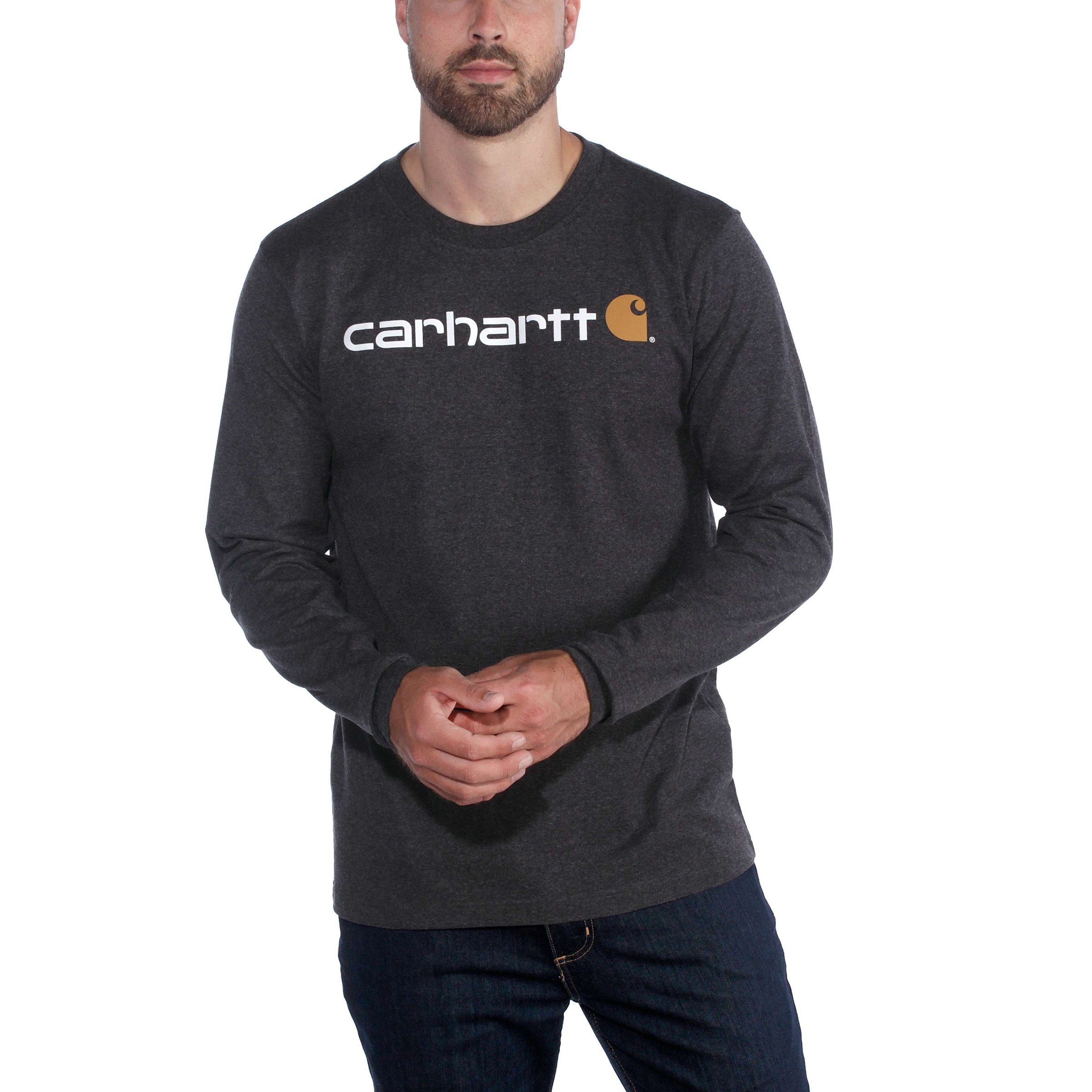 Adult Workwear Carhartt Langarmshirt Herren Graphic heather Signature Carhartt grey Langarmshirt