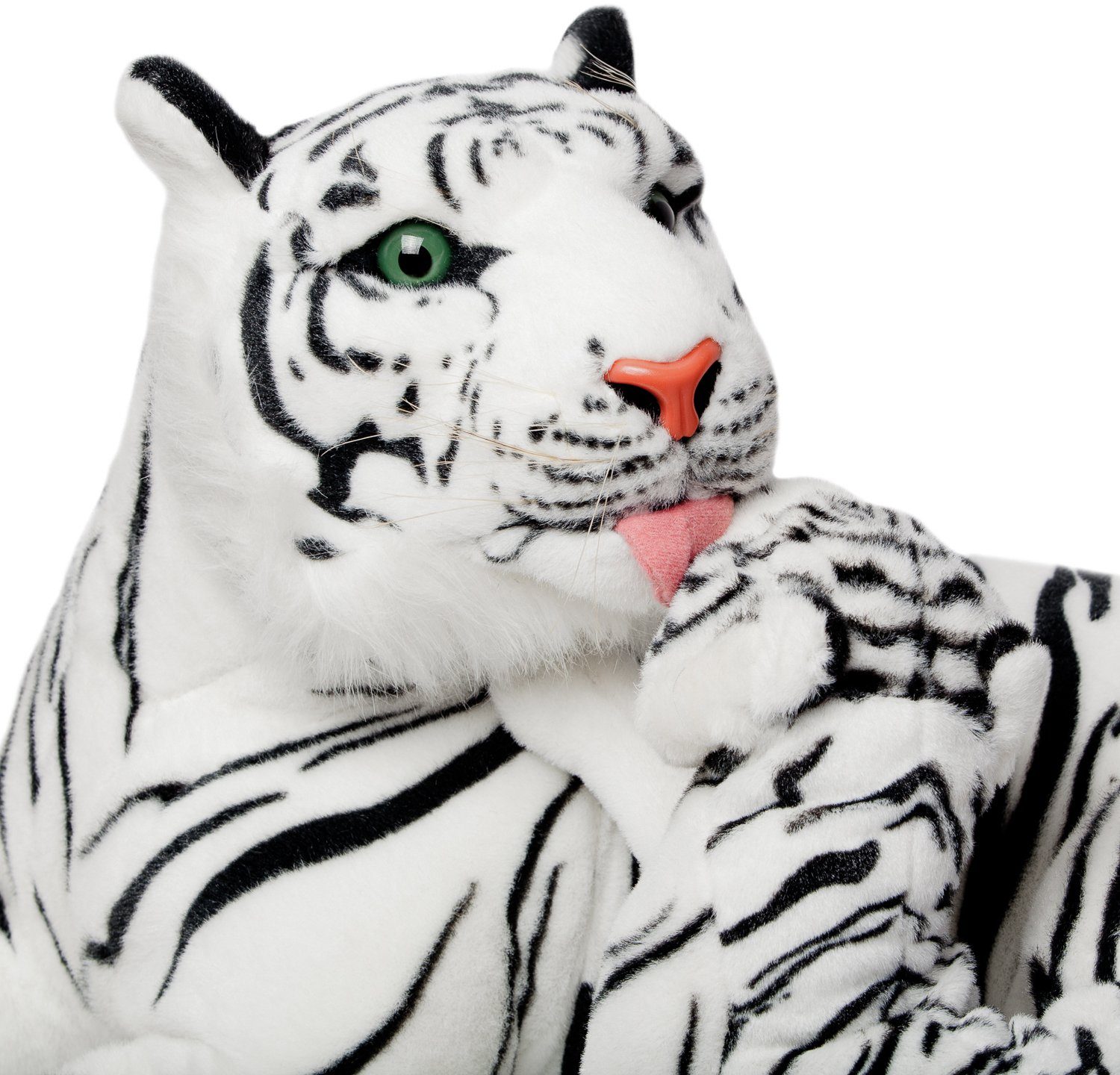 BRUBAKER Kuscheltier 100 cm Tiger mit Baby-Tiger liegend (1-St., Mutter mit Kind), Stofftier Plüschtier