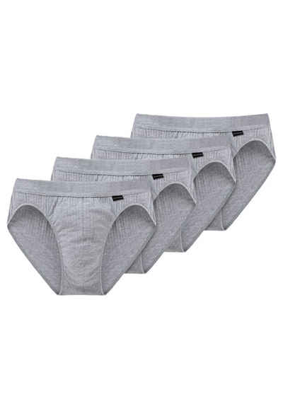 Schiesser Slip 4er Pack Cotton Essentials Authentic (Spar-Set, 4-St) Rio Slip / Unterhose - Baumwolle - Ohne Eingriff
