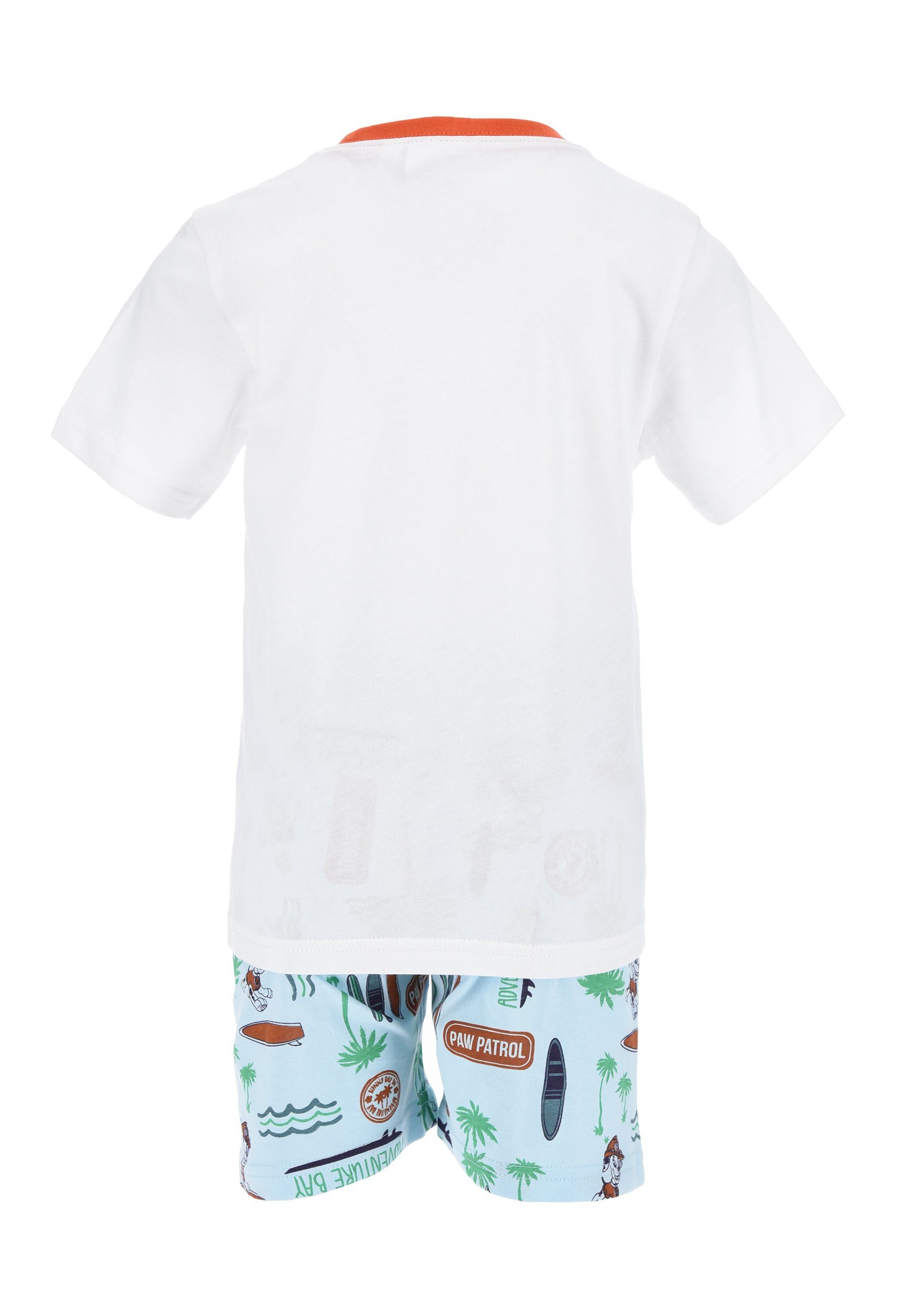 PAW PATROL Shorty Chase tlg) Kinder Jungen Pyjama Weiß Nachtwäsche kurzarm Marshall (2