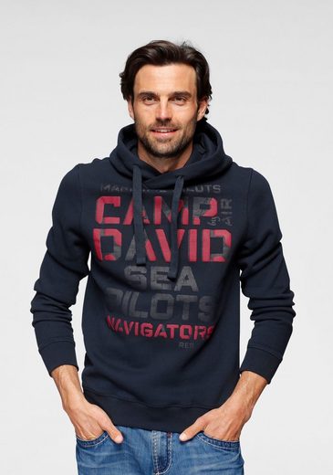CAMP DAVID Kapuzensweatshirt mit Logoschriftzug