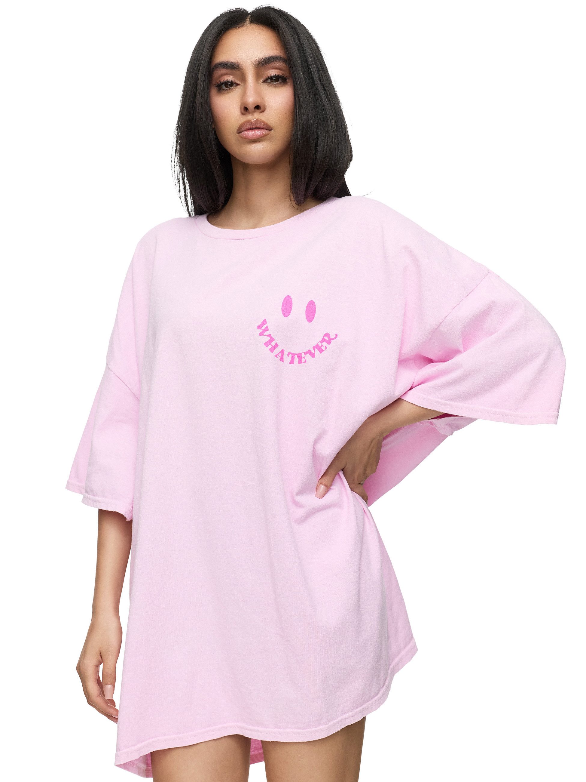 Worldclassca T-Shirt Worldclassca Oversized Print WHATEVER Vintage T-Shirt günstig online kaufen