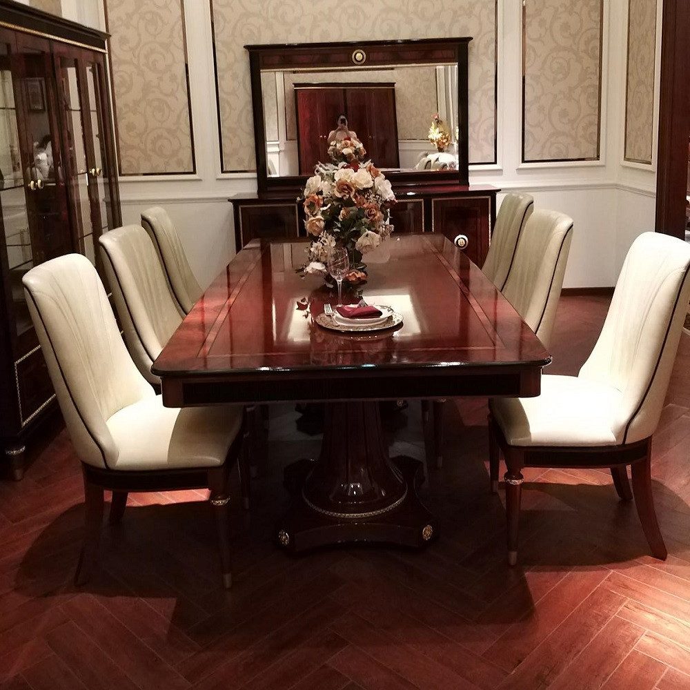 Xlmoebel Esszimmerstuhl Luxuriöser Barock-Rokoko-Stuhl aus Holz in edler Optik (6 St), Hergestellt in Europa