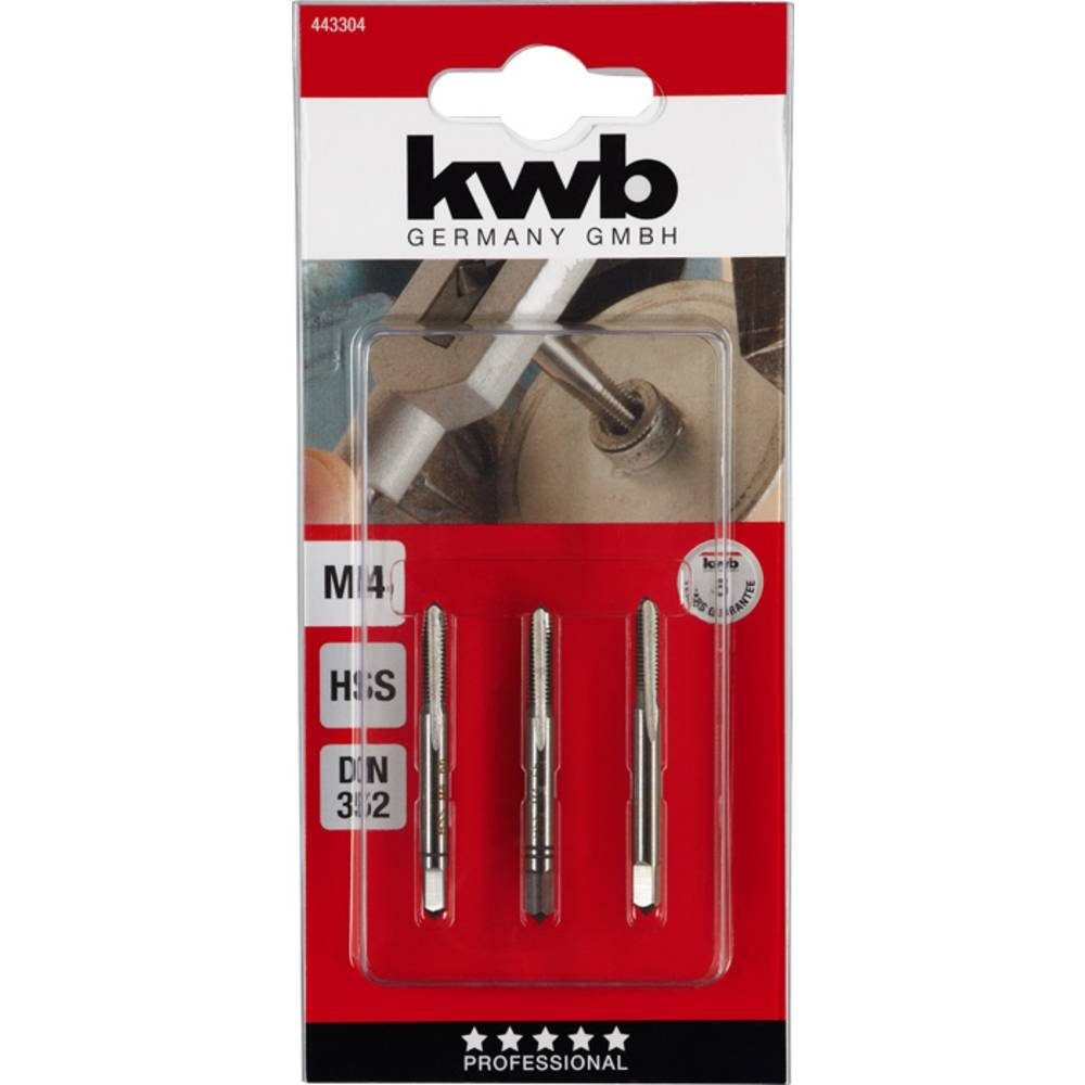 kwb Gewindebohrer Handgewindebohrer, 3-tlg., M4 443304