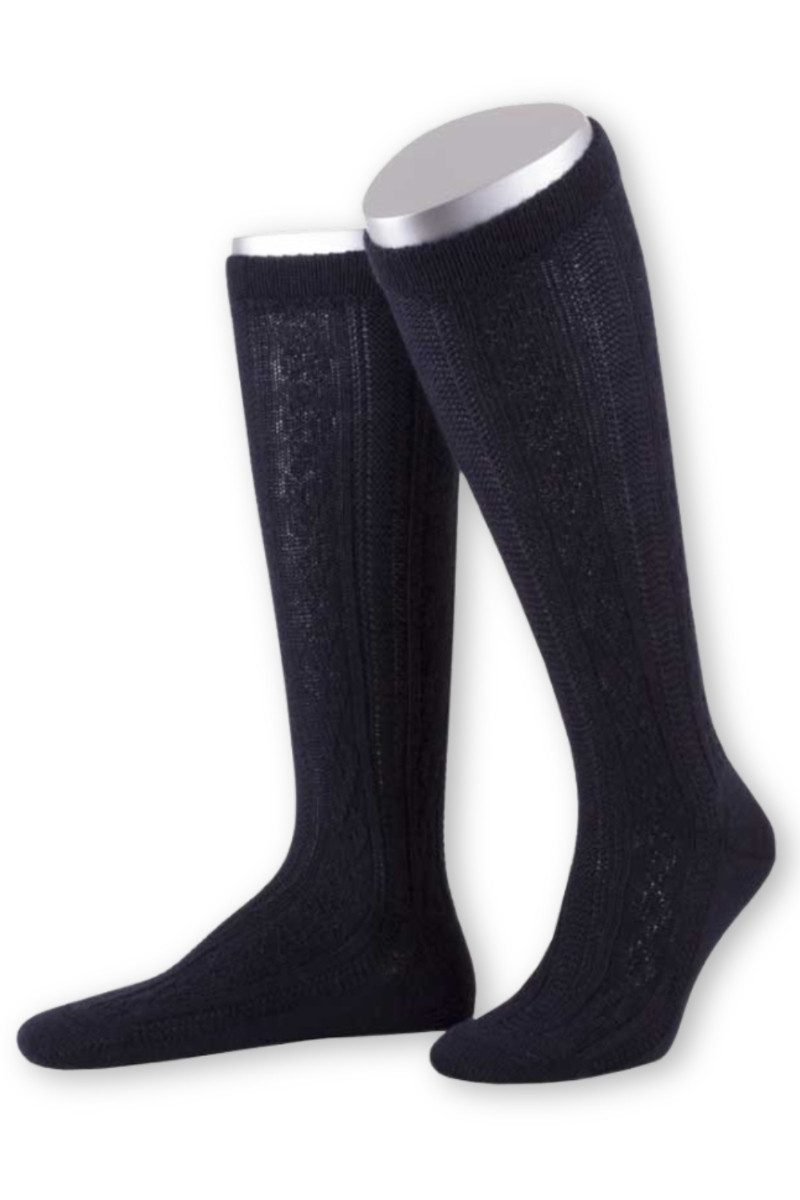 Trachtensocken Trachten Kniestrümpfe - L4910 - marine, mittelgrau, tanne