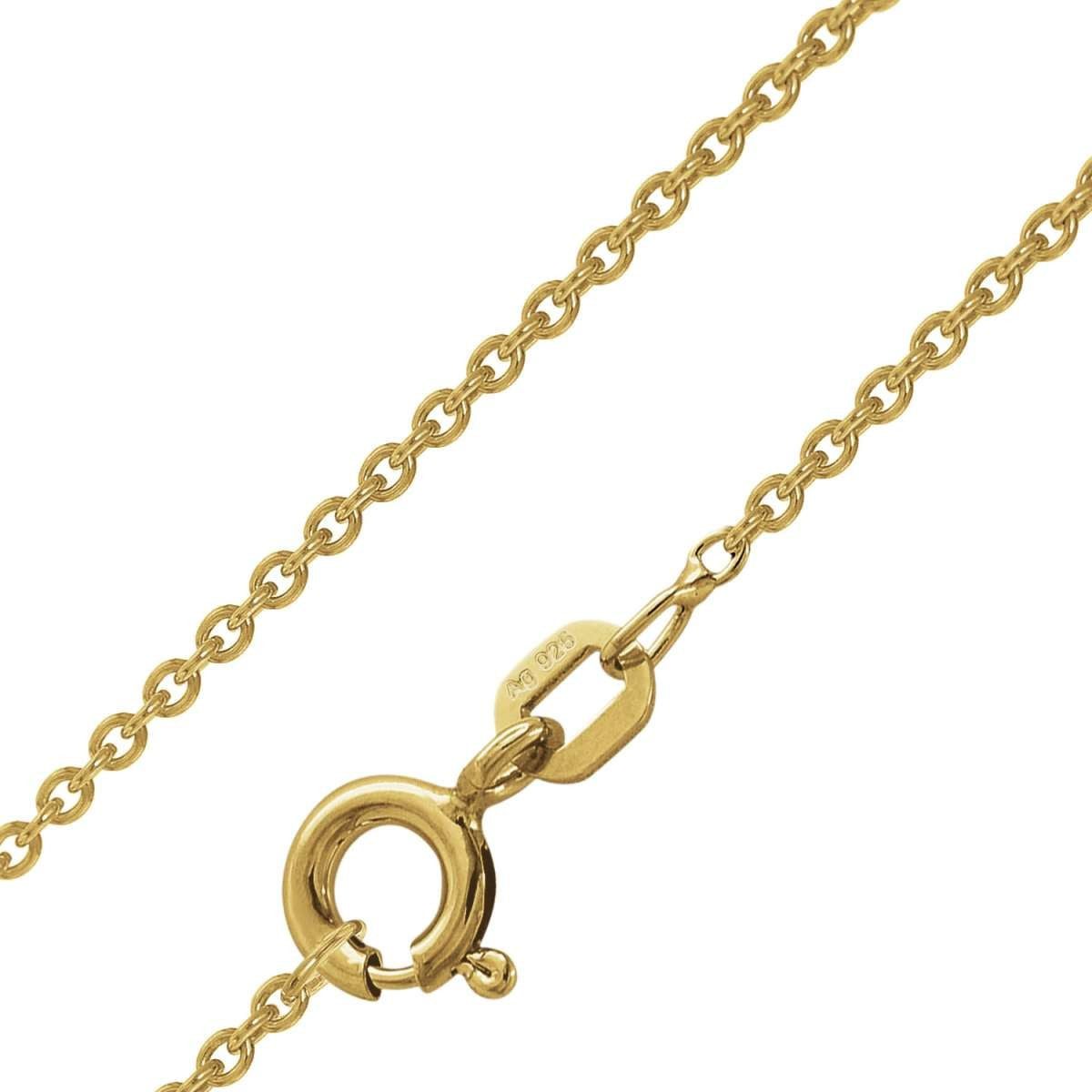trendor Kette ohne Anhänger 39028, Ankerkette für Herren Gold auf Silber 925 Ø 2,0 mm