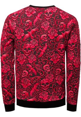 Rusty Neal Sweatshirt mit extravagantem Muster