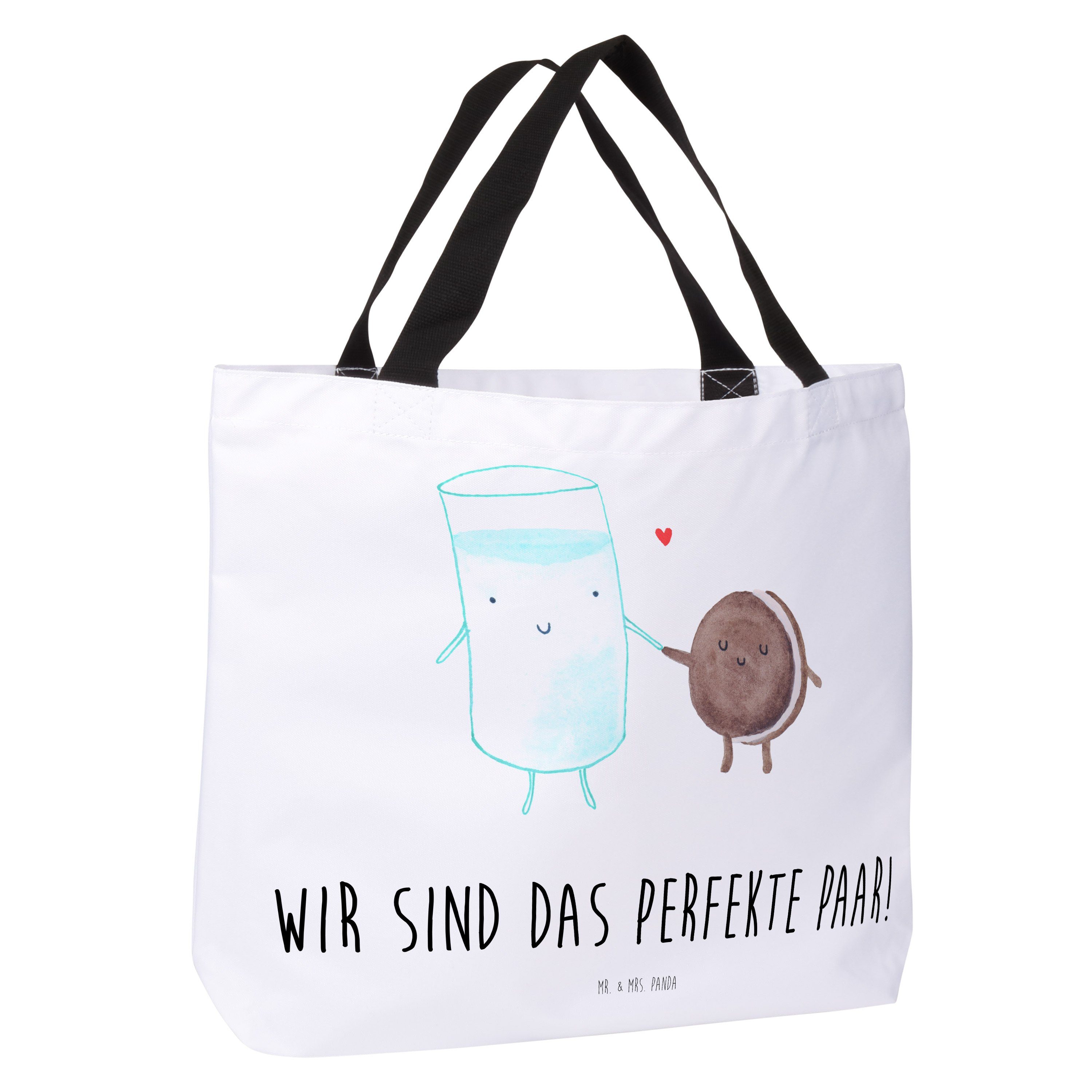 Schultasche, Laune, Mrs. Milch Shopper & Weiß Mr. (1-tlg) Freiz Keks Gute & Geschenk, Tiere, - Panda -