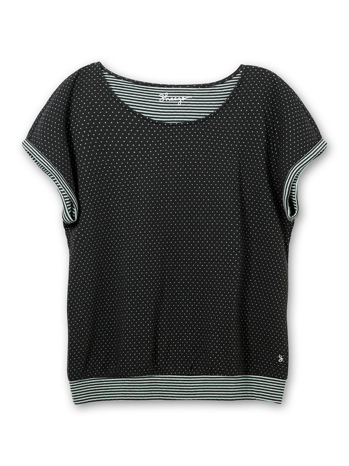 Sheego Große T-Shirt aus Mustermix, Größen Baumwolle im