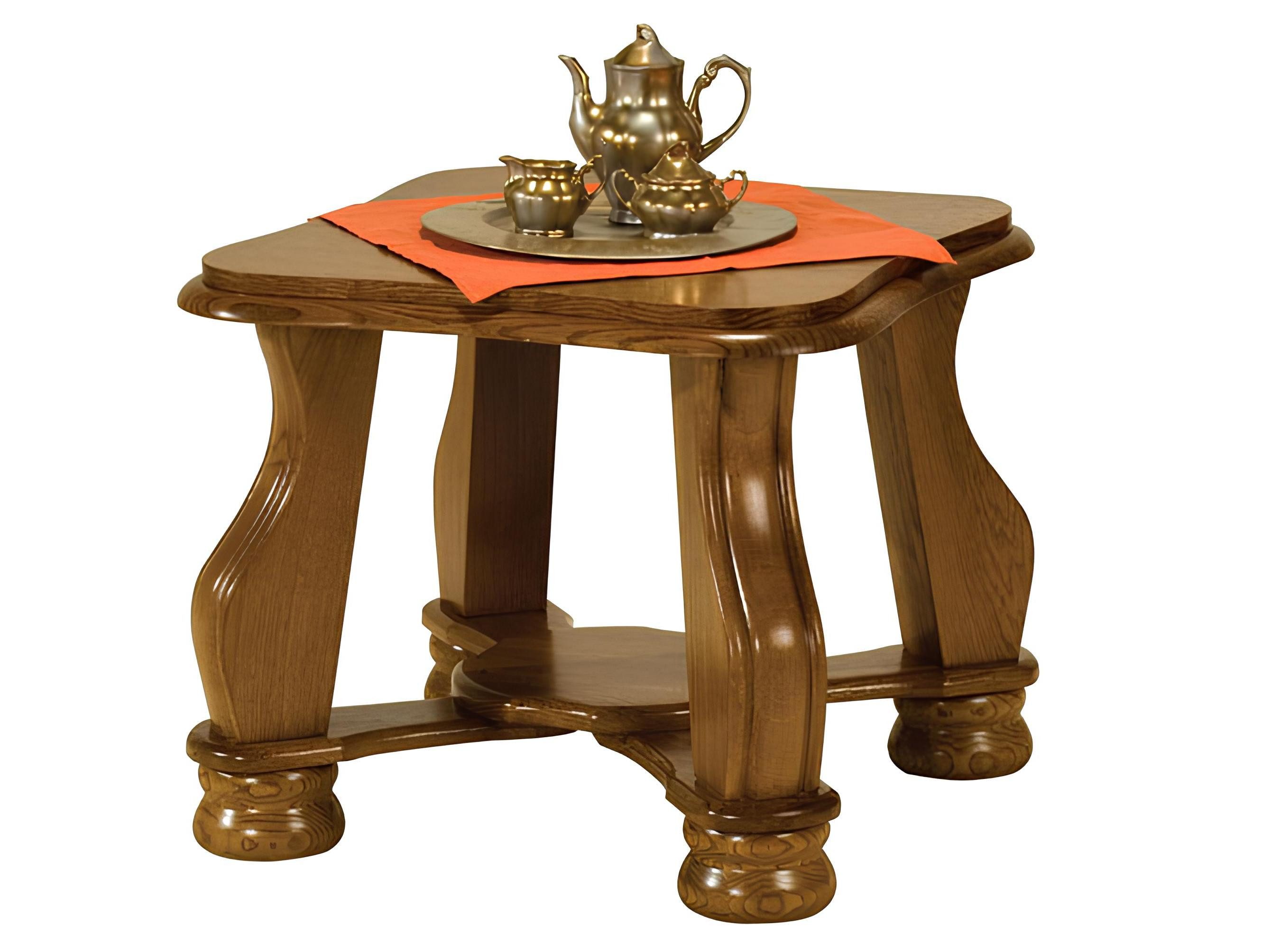 Xlmoebel Beistelltisch Handgefertigter Couchtisch aus Echtholz im klassischen Design (Packung, Beistelltisch), Hergestellt in Europa