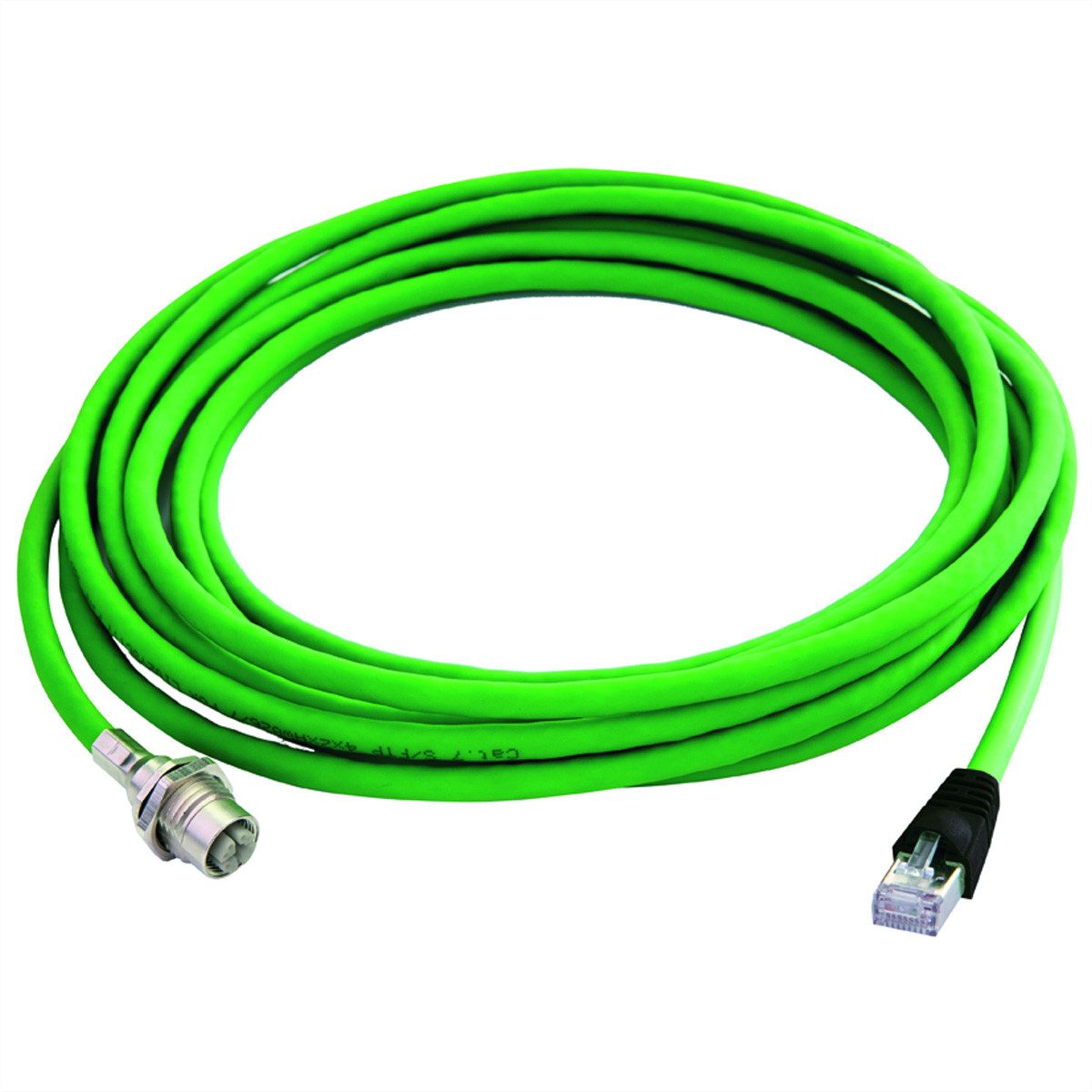 Telegärtner STX M12x1-RJ45 VL X-kod. Cat.6A LAN-Kabel, M12-X Weiblich (Buchse), RJ-45 Männlich (Stecker) (300.0 cm), CS01CP05B-SFTP2607C7-1PUR-A0300