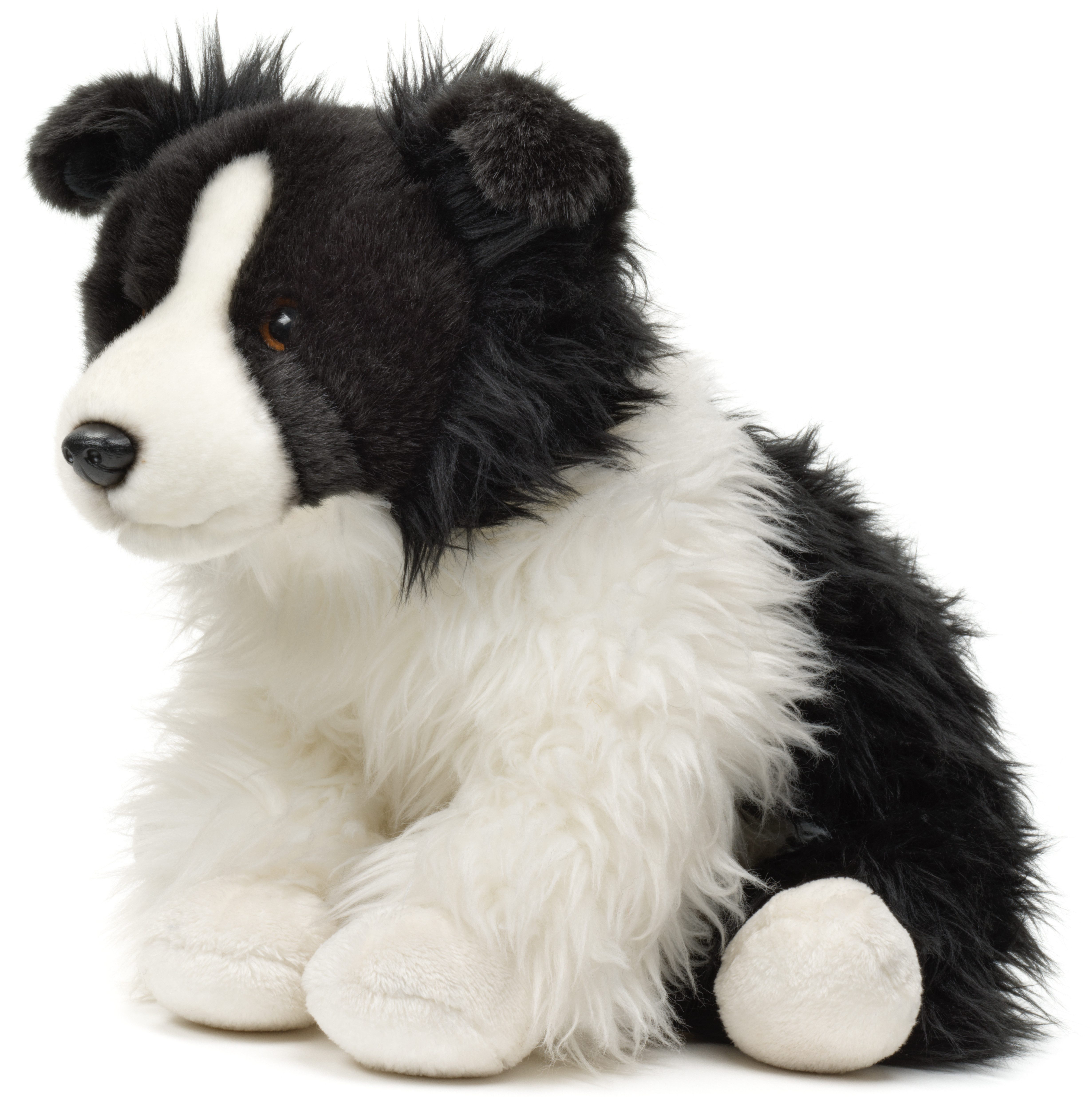 Kuscheltier Border Collie, sitzend - m/o Leine - 30 cm - Plüsch-Hund - Plüschtier
