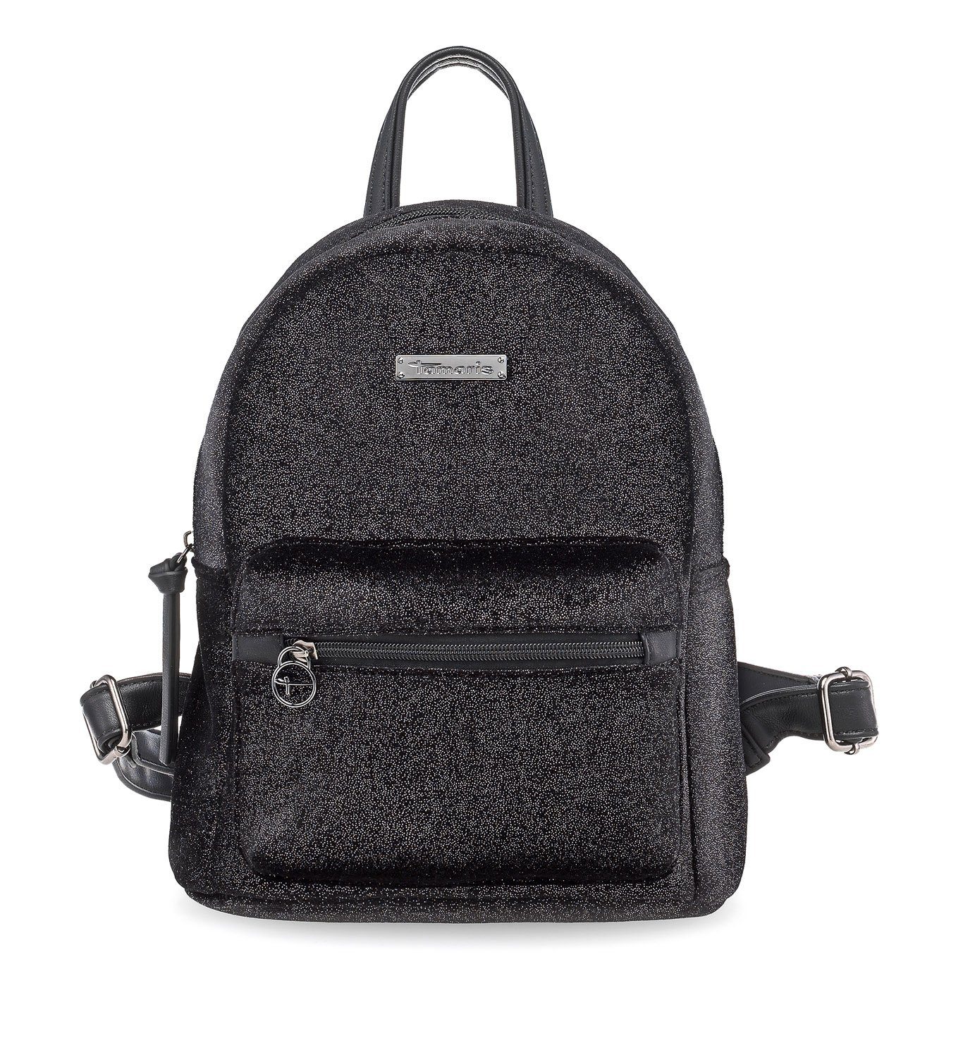 schwarz Backpack metallic Rucksack (Set), Handtasche Damen Volma Handbag Tamaris