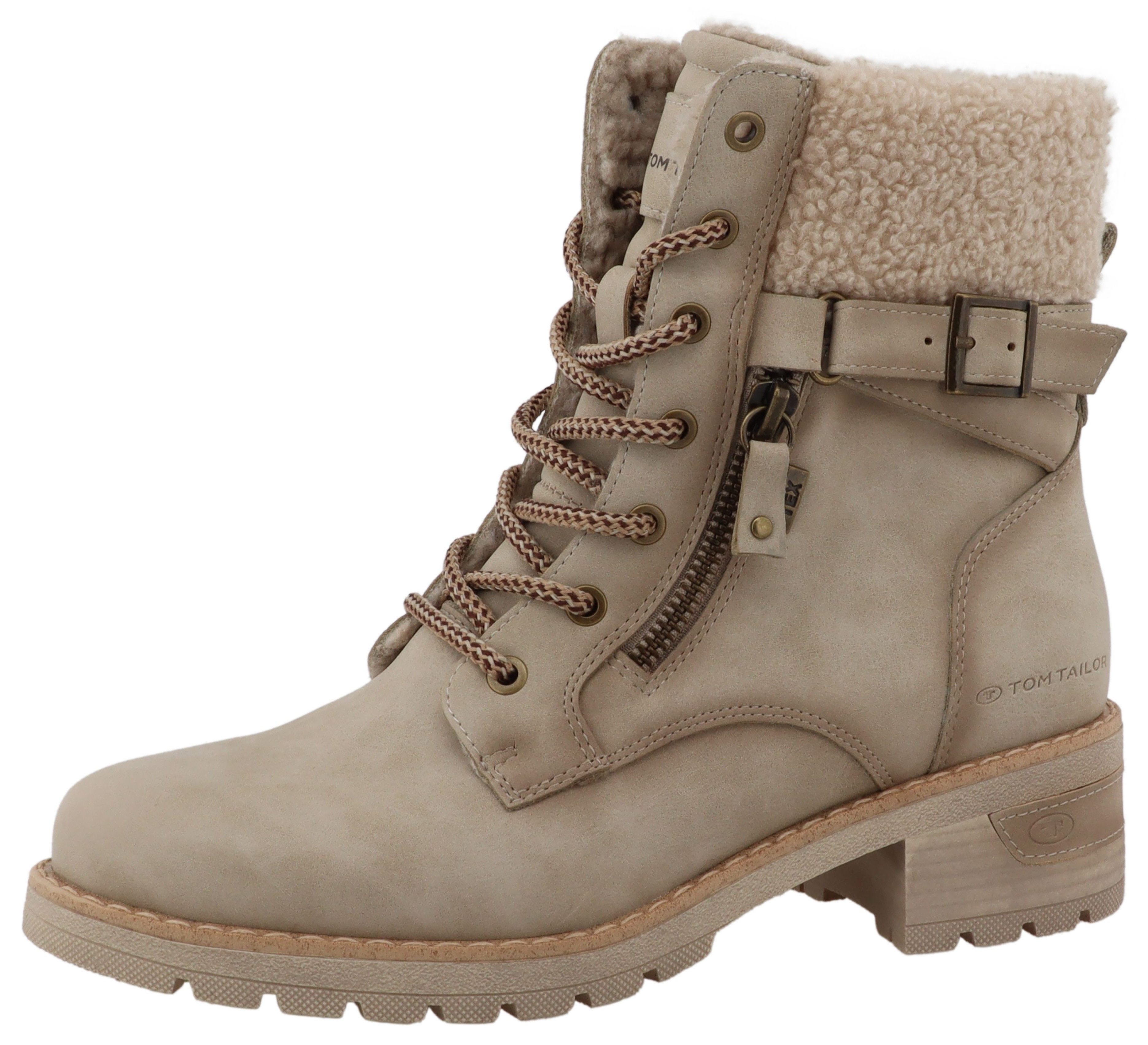 TOM TAILOR Winterstiefelette Stiefelette, Winterboots mit Blockabsatz günstig online kaufen