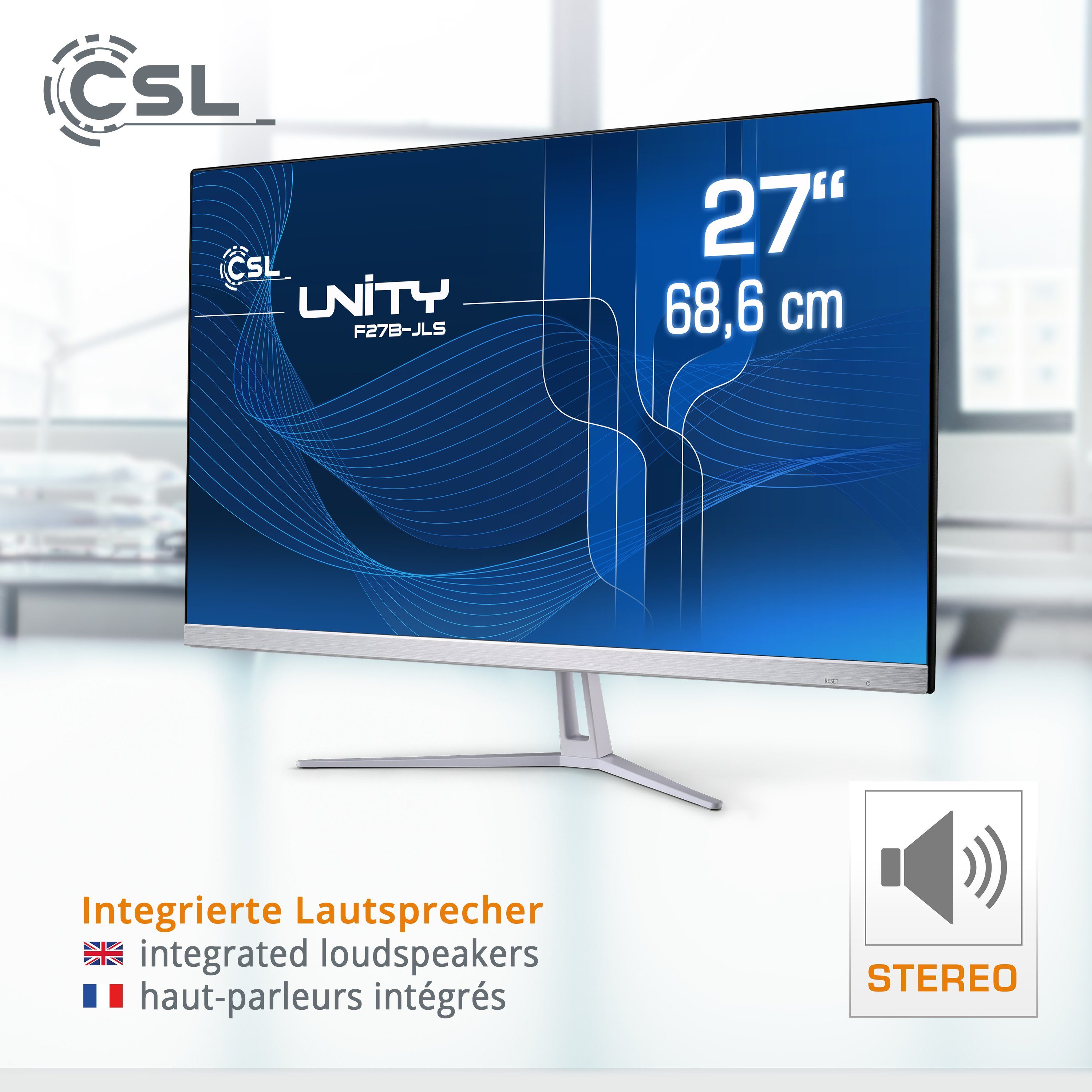 CSL Unity Graphics, 16 Intel® 256 Zoll, (27 F27-JLS SSD, Intel® Celeron GB passiver weiß UHD PC N5100, GB RAM, CPU-Kühler)