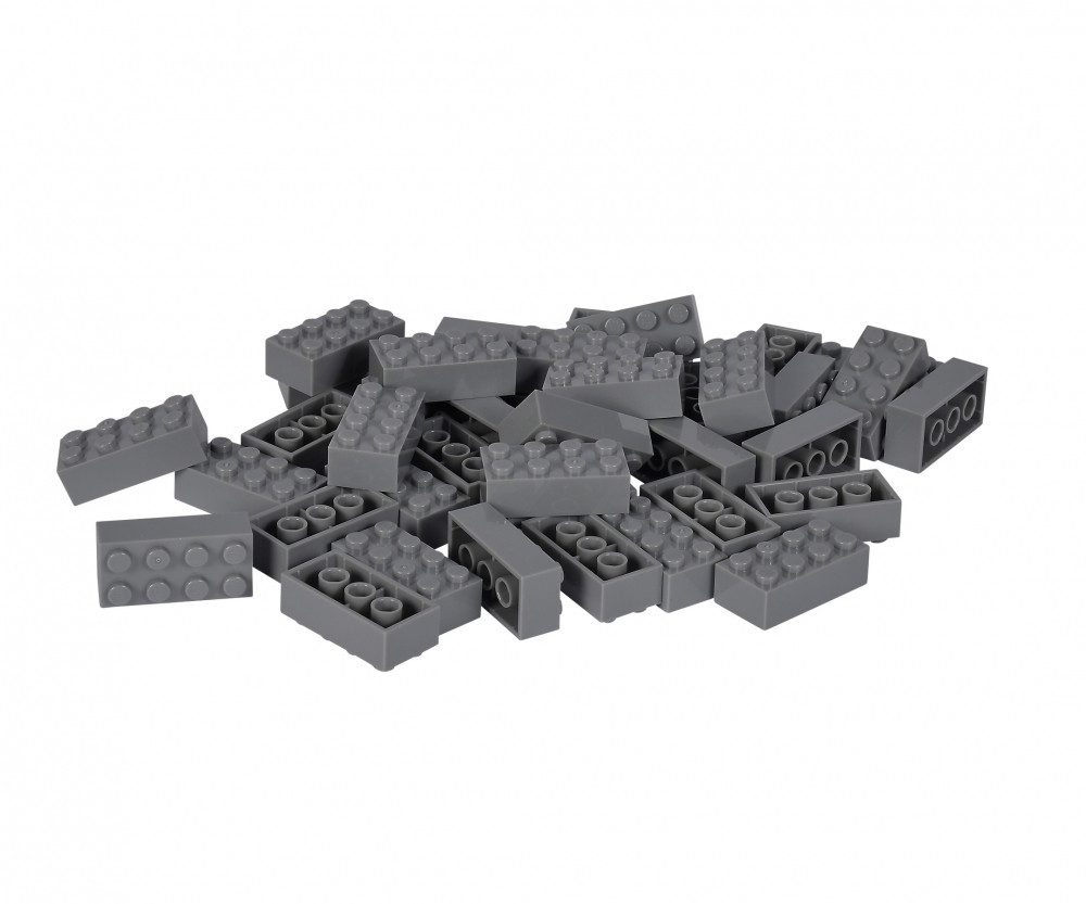 Androni Androni Blox 40 Bausteine graue 8er Steine in Dose Spielbausteine