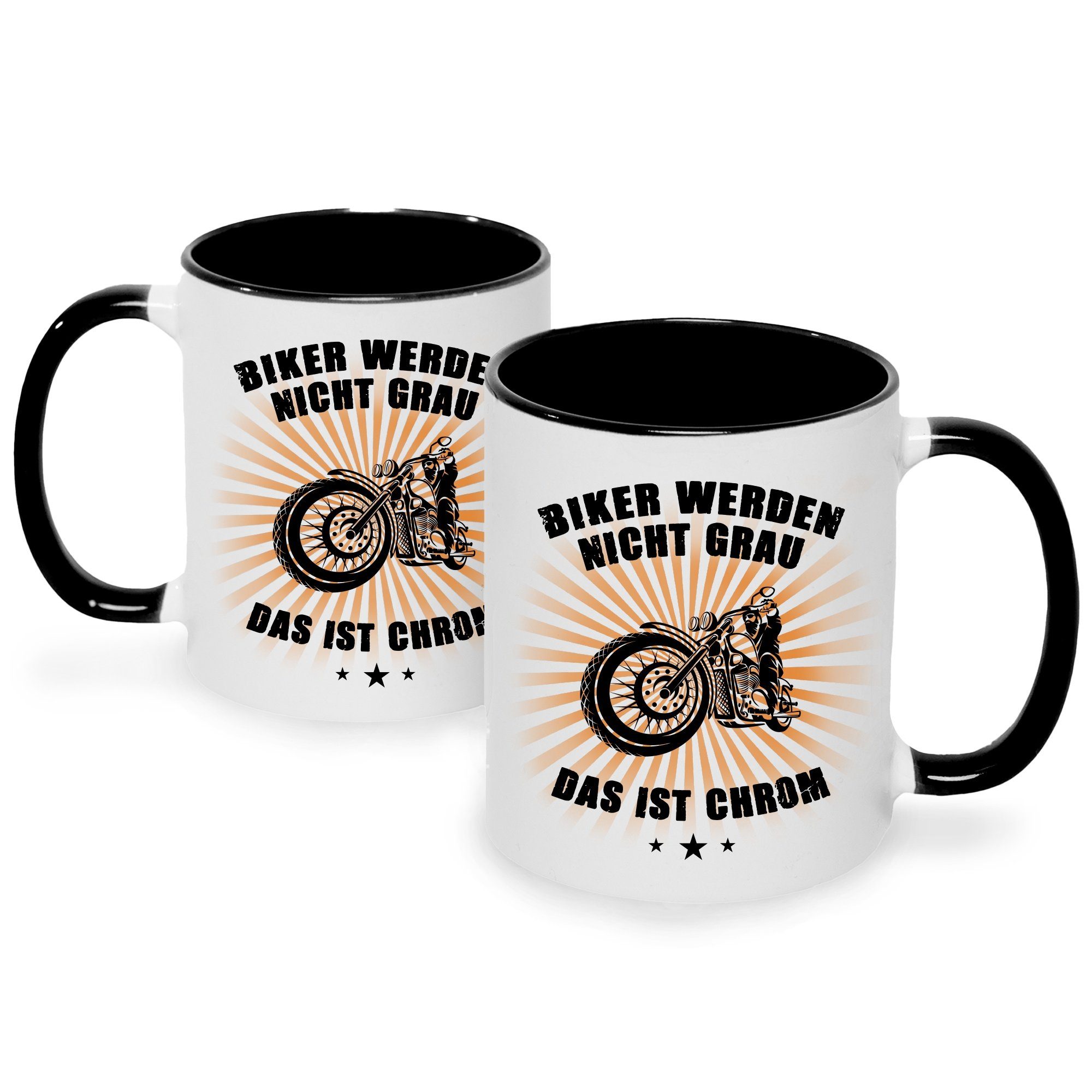 Geschenk - Freunde Schwarz Weihnachten Sie - - Tasse für Bedruckte grau Valentinstag mit nicht Geburtstag werden GRAVURZEILE & - Geschenk Spruch Lustiges für Biker zum Geschenk Mama Weiß Tasse Ihn Papa