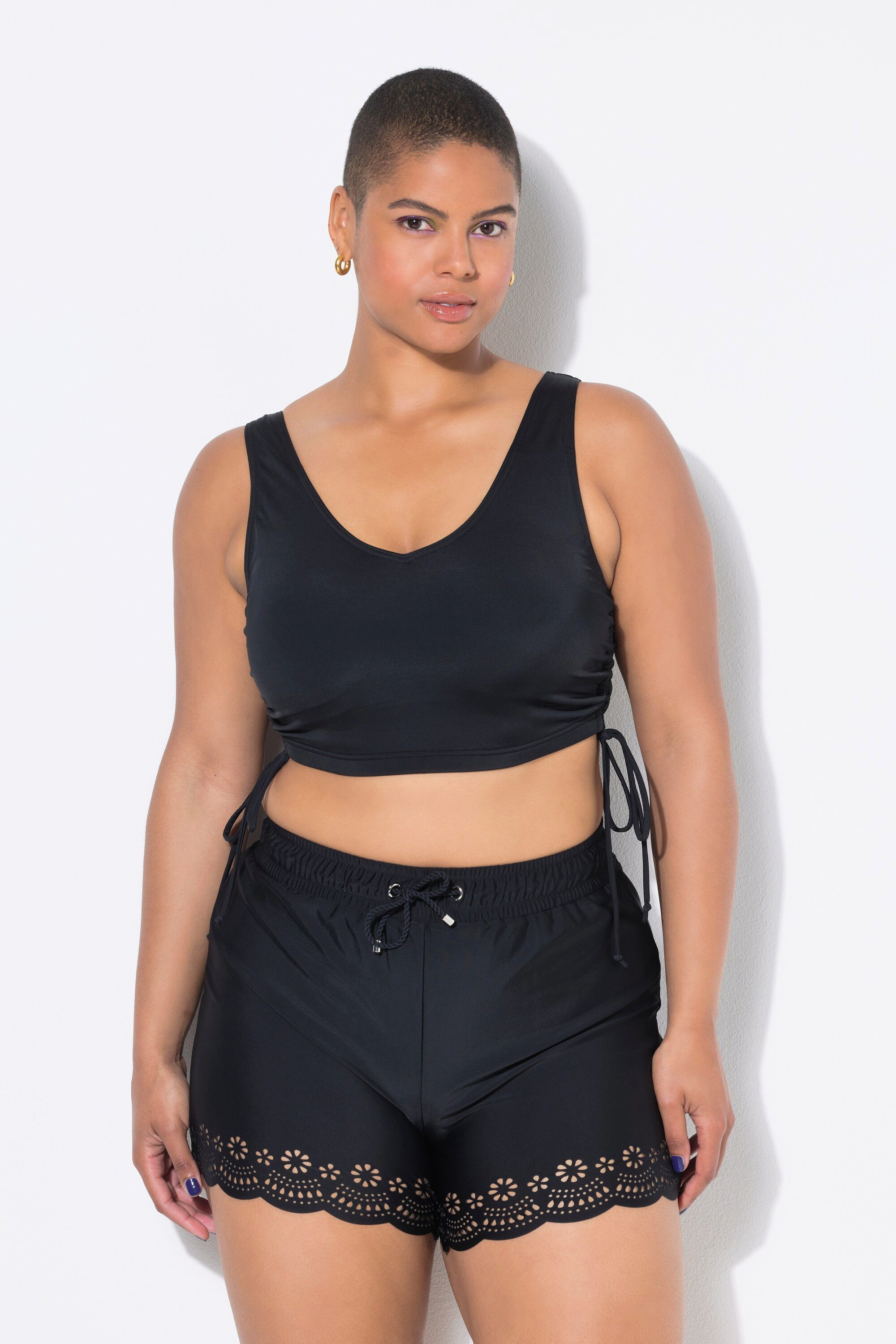 Studio Untold Soft-BH Badeshorts weites Bein Lasercut-Saum günstig online kaufen