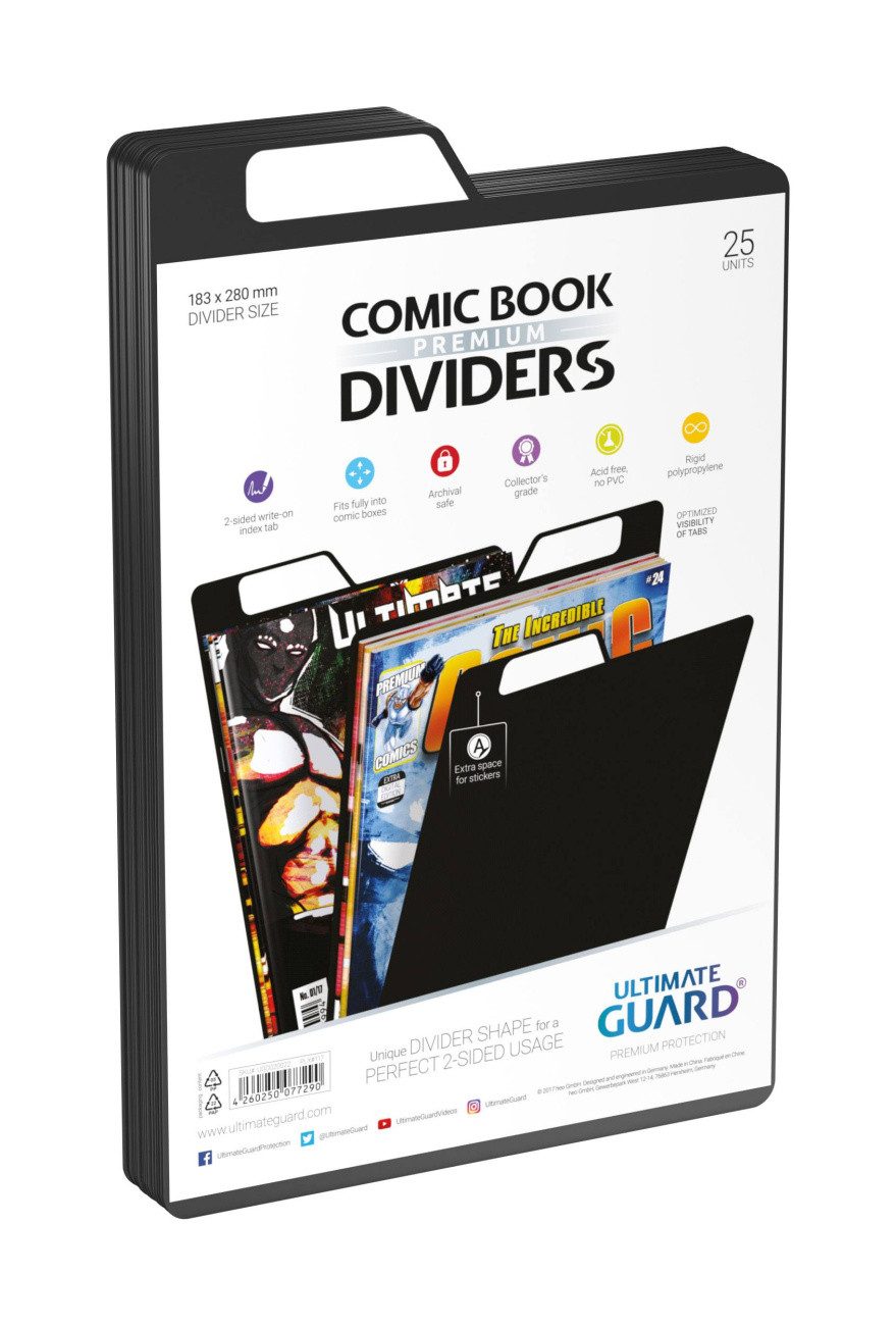 Ultimate Guard Sammelkarte Ultimate Guard Premium Comic Book Dividers Schwarz (25)