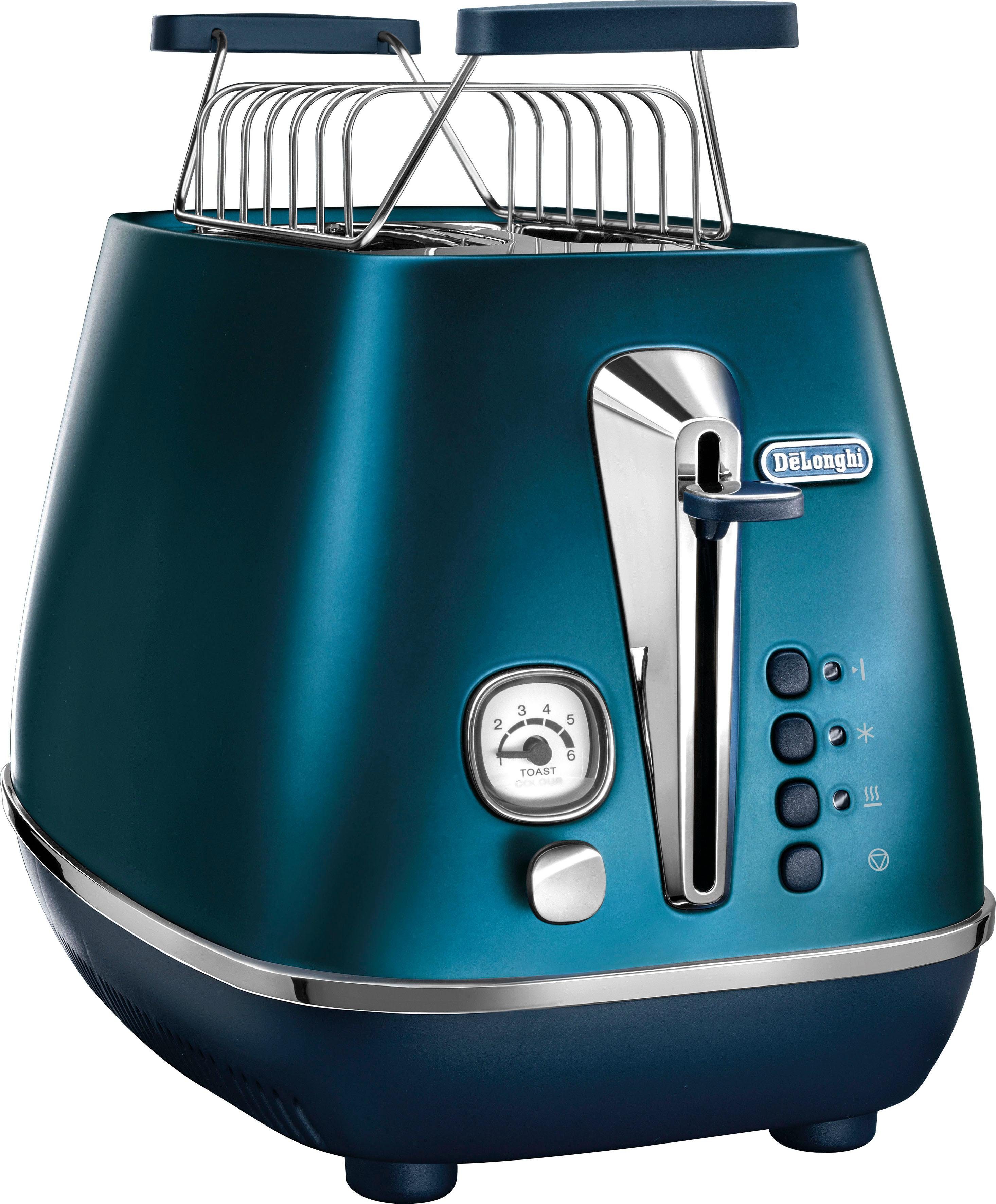 De'Longhi Toaster Distinta CTI 2103.BL, 2 kurze Schlitze, für 2 ...