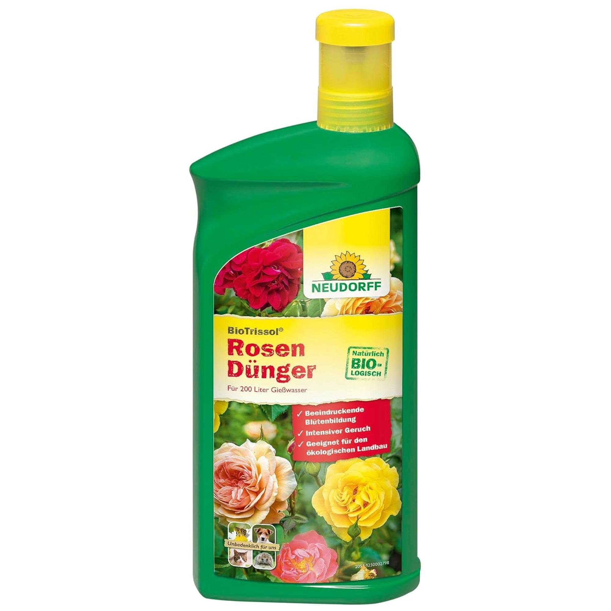 Neudorff Blumendünger BioTrissol RosenDünger, 1 L, fördert gesunde und