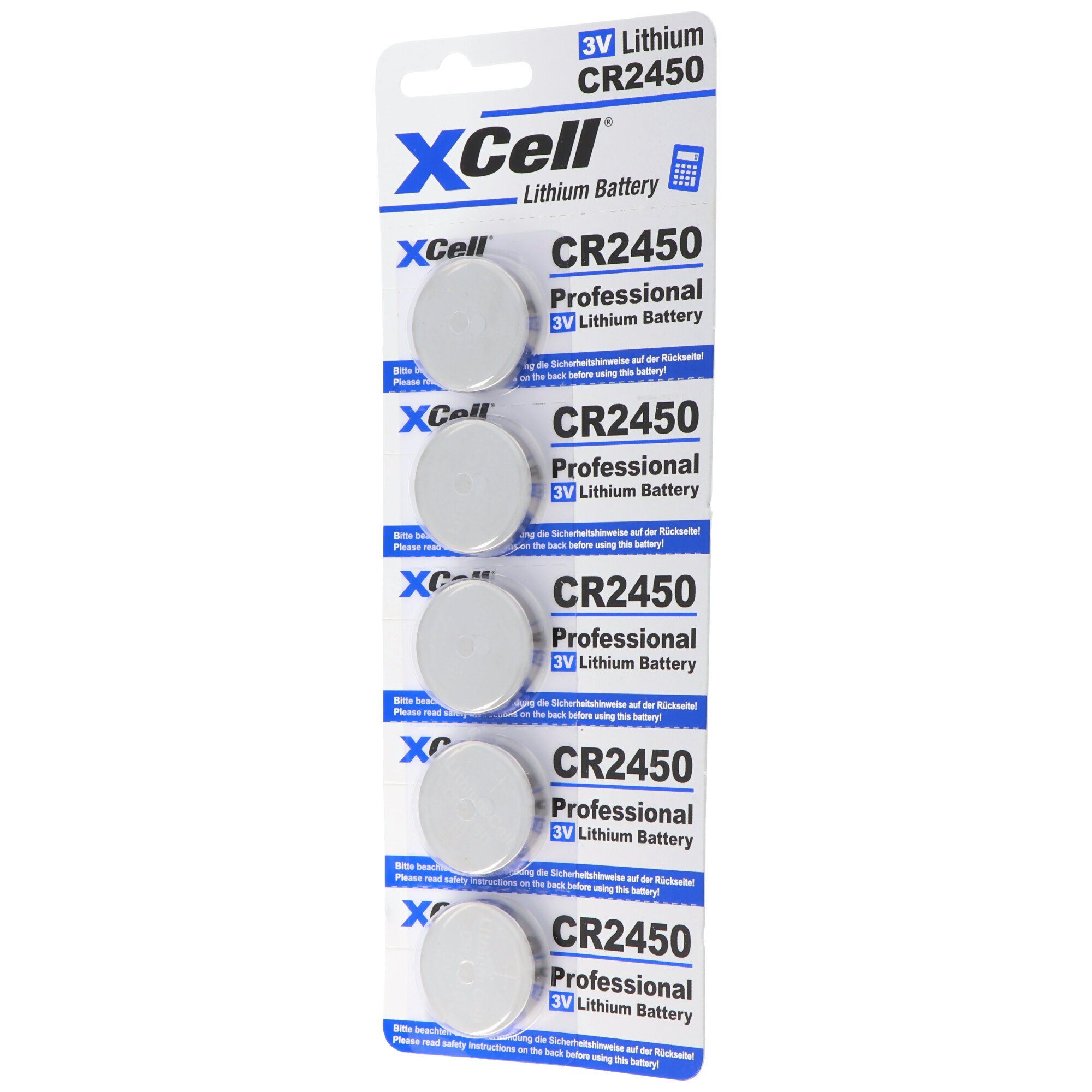 im CR2450 Lithium V) praktisch 5er-Sparset (3,0 Batterie, 3V, Batterie CR2450 XCell Batterien