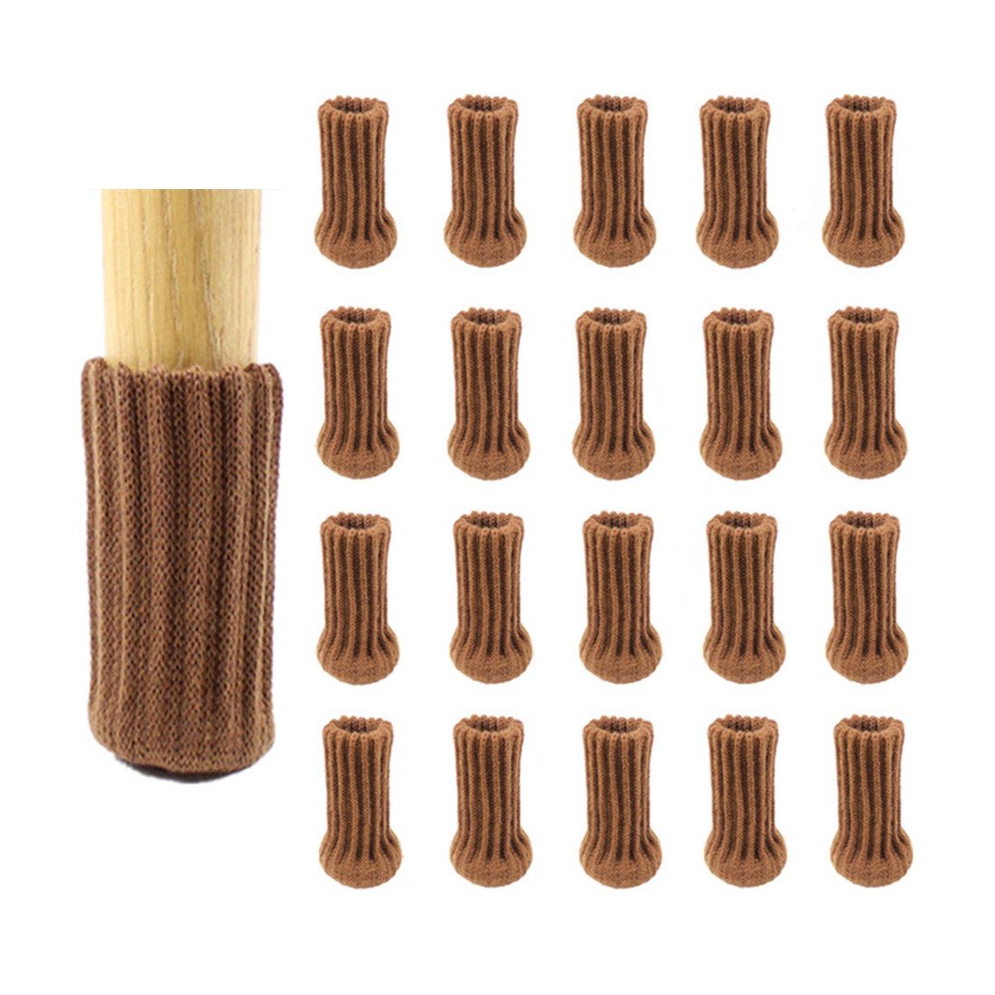 TUWENA Tischbein 24 Stück Stuhlbeinsocke Möbel Socken mit Fühlte Pads, Schutz Stuhl