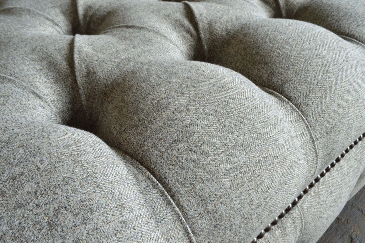 Sitzer Couchen, Rückenlehne Die Luxus Sofa Chesterfield-Sofa 3 Textil Design Couch Polster Knöpfen. Klassische mit JVmoebel