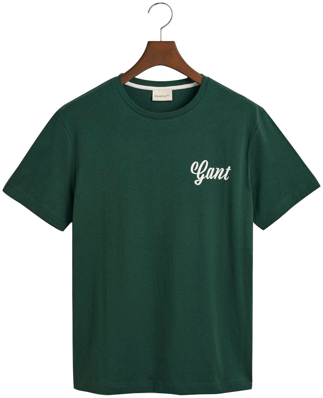 Gant T-Shirt REG SMALL GRAPHIC SS T-SHIRT TARTAN GREEN