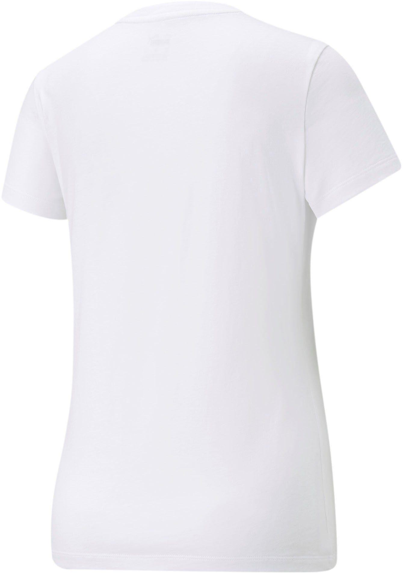 PUMA T-Shirt metallic LOGO Puma ESS+ White-silver METALLIC TEE