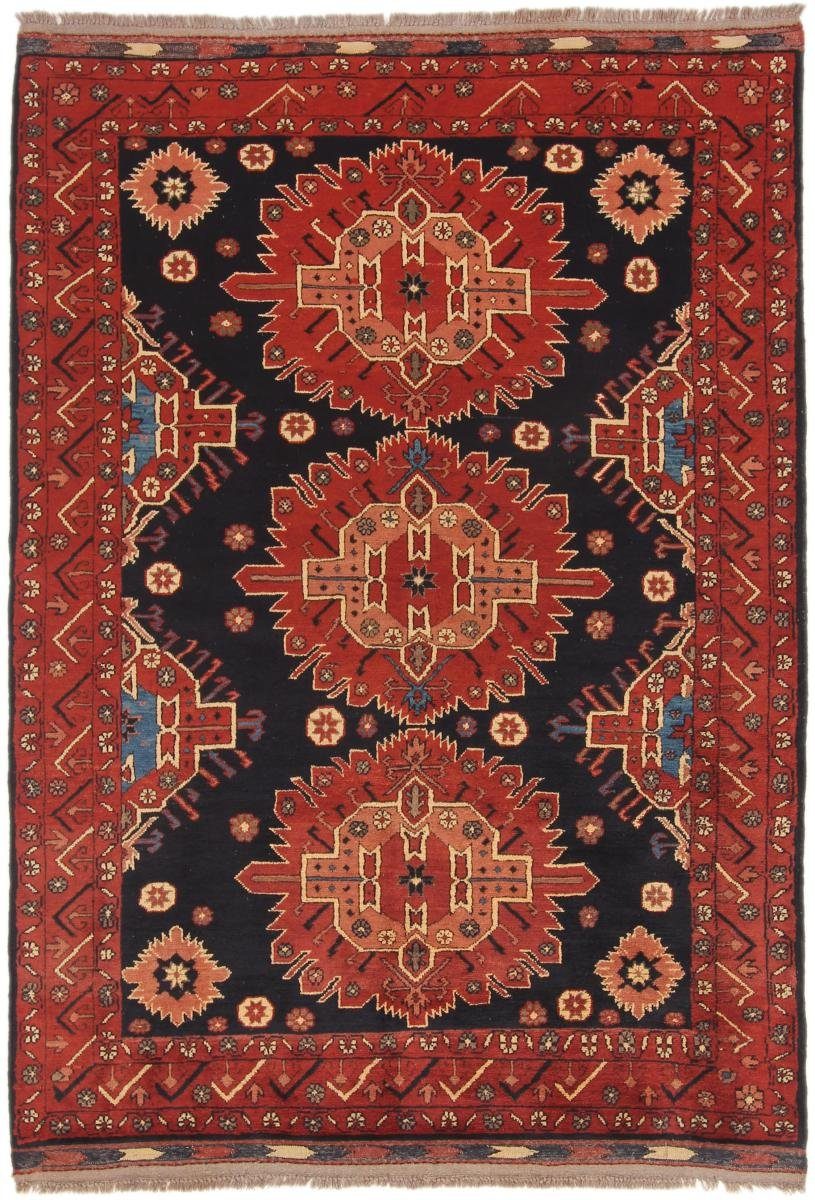 Orientteppich Kazak 130x182 Handgeknüpfter Orientteppich, 5 rechteckig, Trading, mm Höhe: Nain