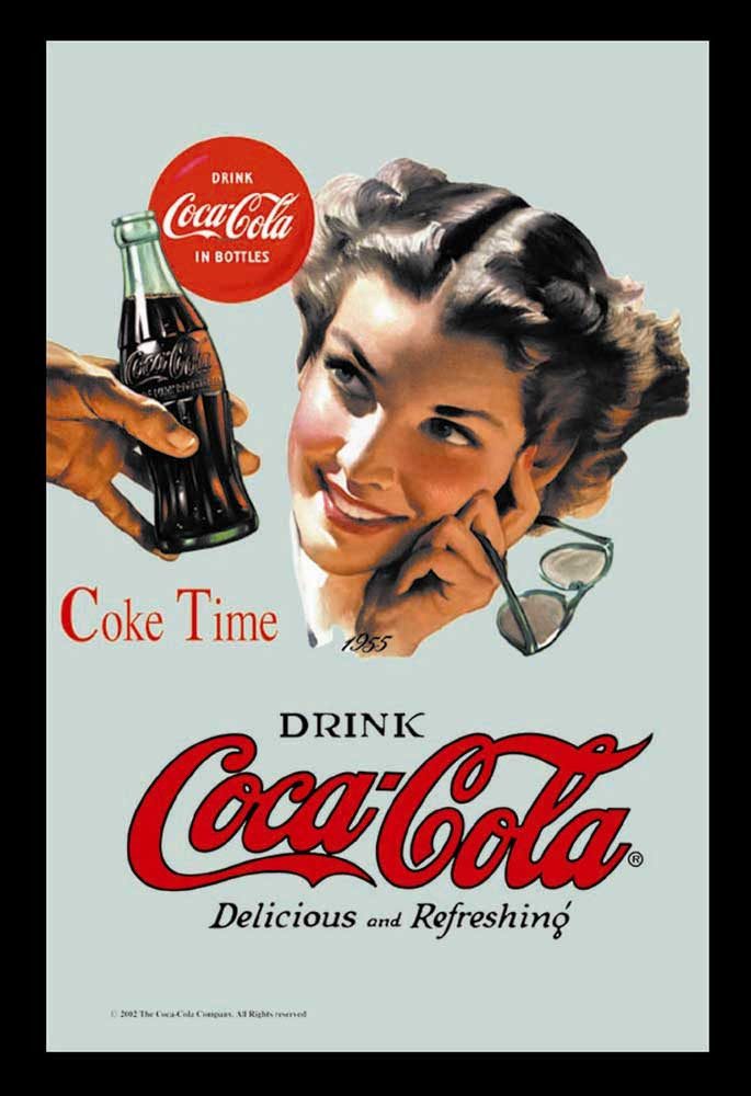 Dekospiegel KS255 Coca Cola - Coke Time - Bedruckter Spiegel