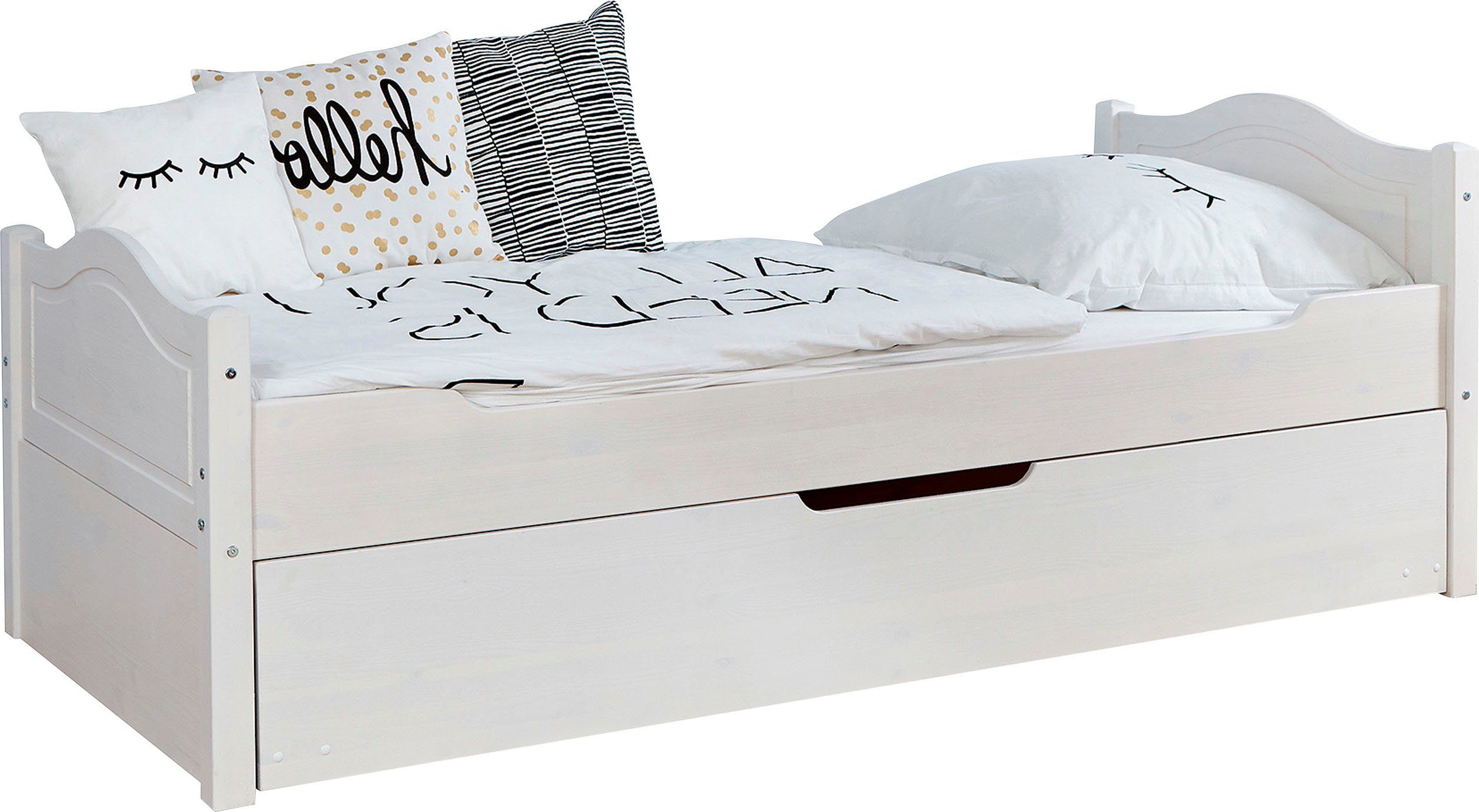 Ticaa Jugendbett Leni, Einzelbett, inkl. Zusatzbett und Rollrost