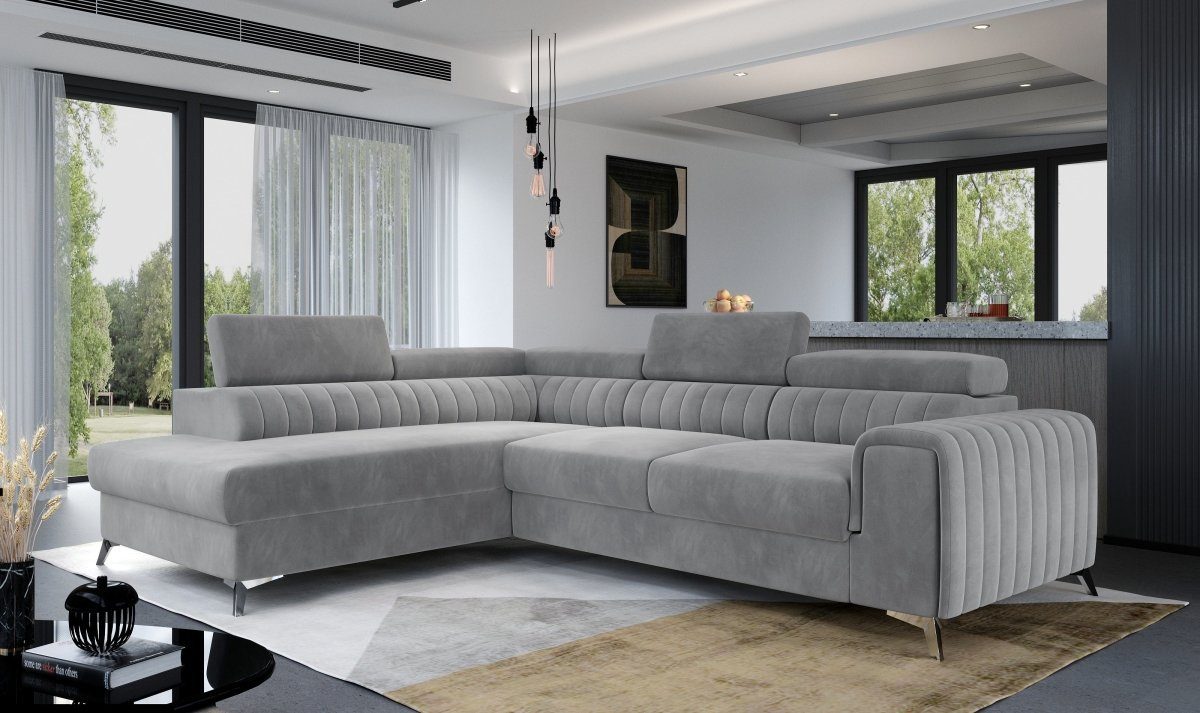 Luxusbetten24 Schlafsofa Designer Sofa Tirenni, mit Schlaf- und Klappfunktion