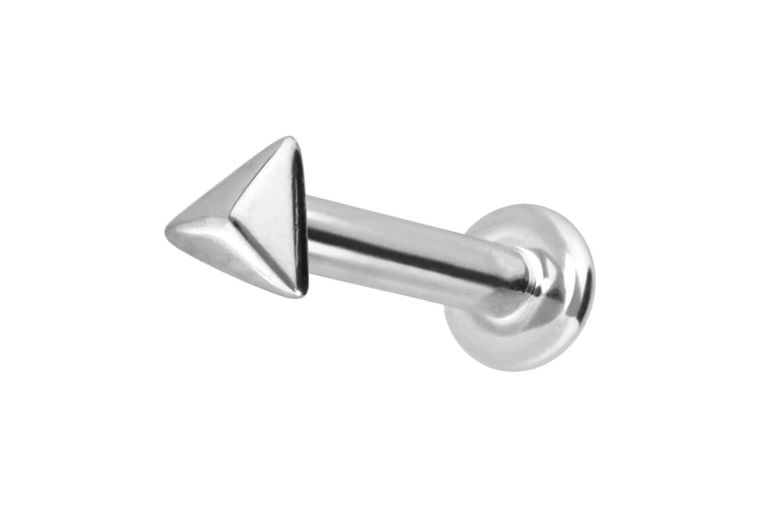 PIERCINGLINE Piercing-Set 14 Karat Gold Labret mit Innengewinde PYRAMIDE (Labrets, 1-tlg)