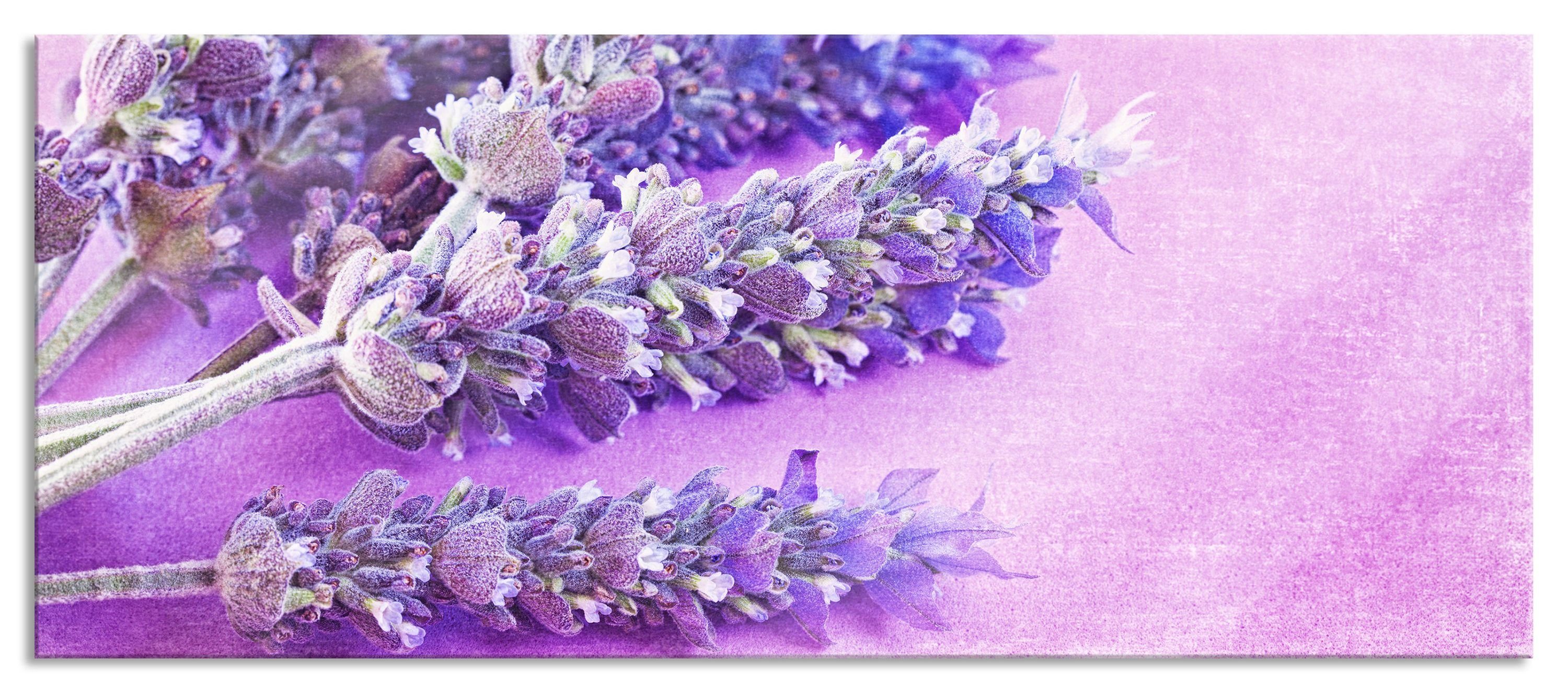 Pixxprint Glasbild getrockneter Lavendel, Glasbild St), Echtglas, Abstandshalter getrockneter Aufhängungen aus und inkl. (1 Lavendel