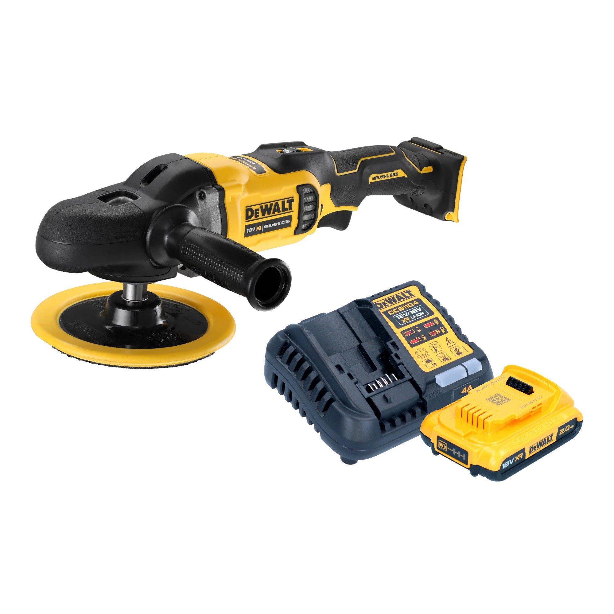 DeWalt Rotationsschleifer DCM 849 D1 Akku Exzenter Poliermaschine 18 V 180 mm Brushless + 1x